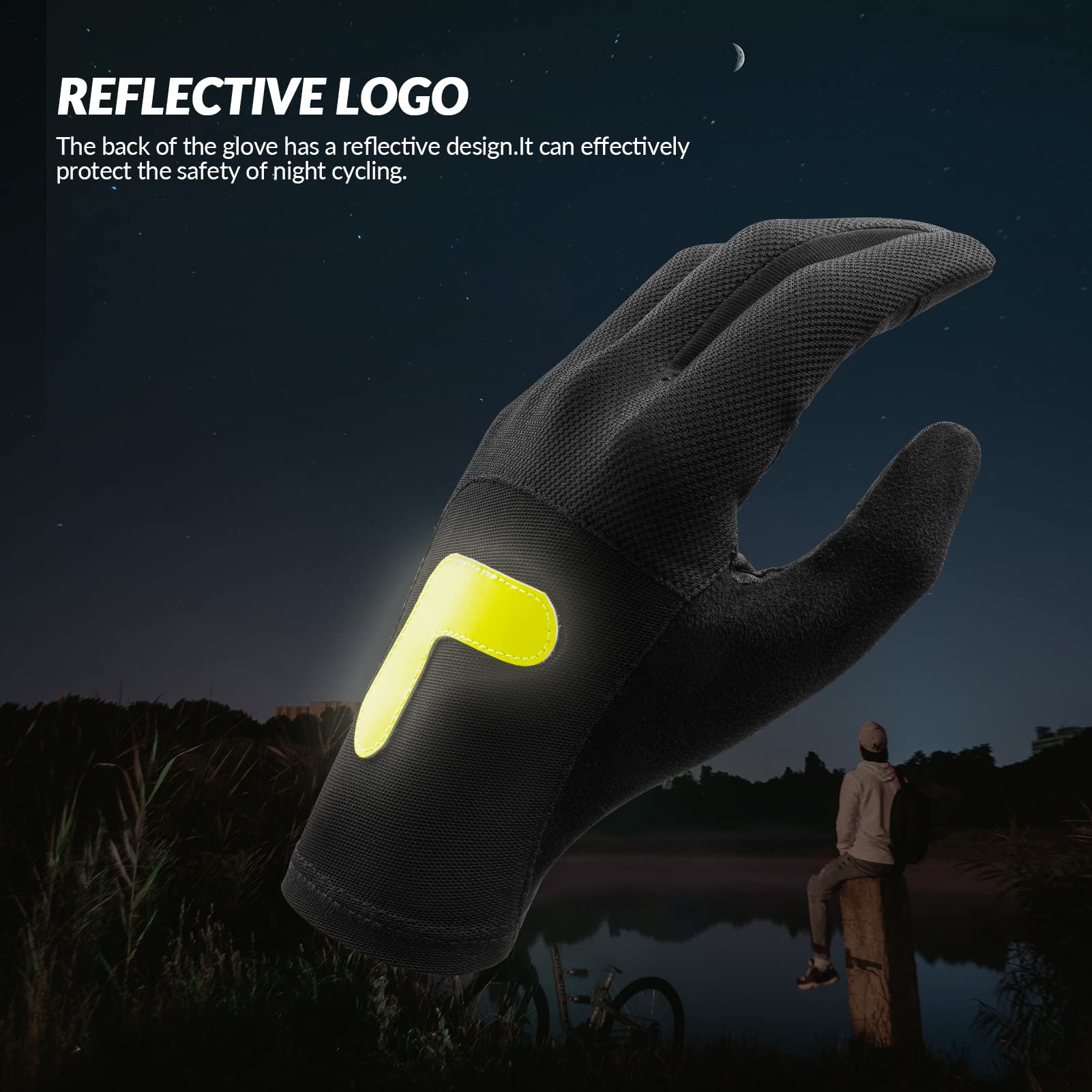 ROCKBROS Breathable Touchscreen Non-Slip Lightweight Cycling Gloves for MTB