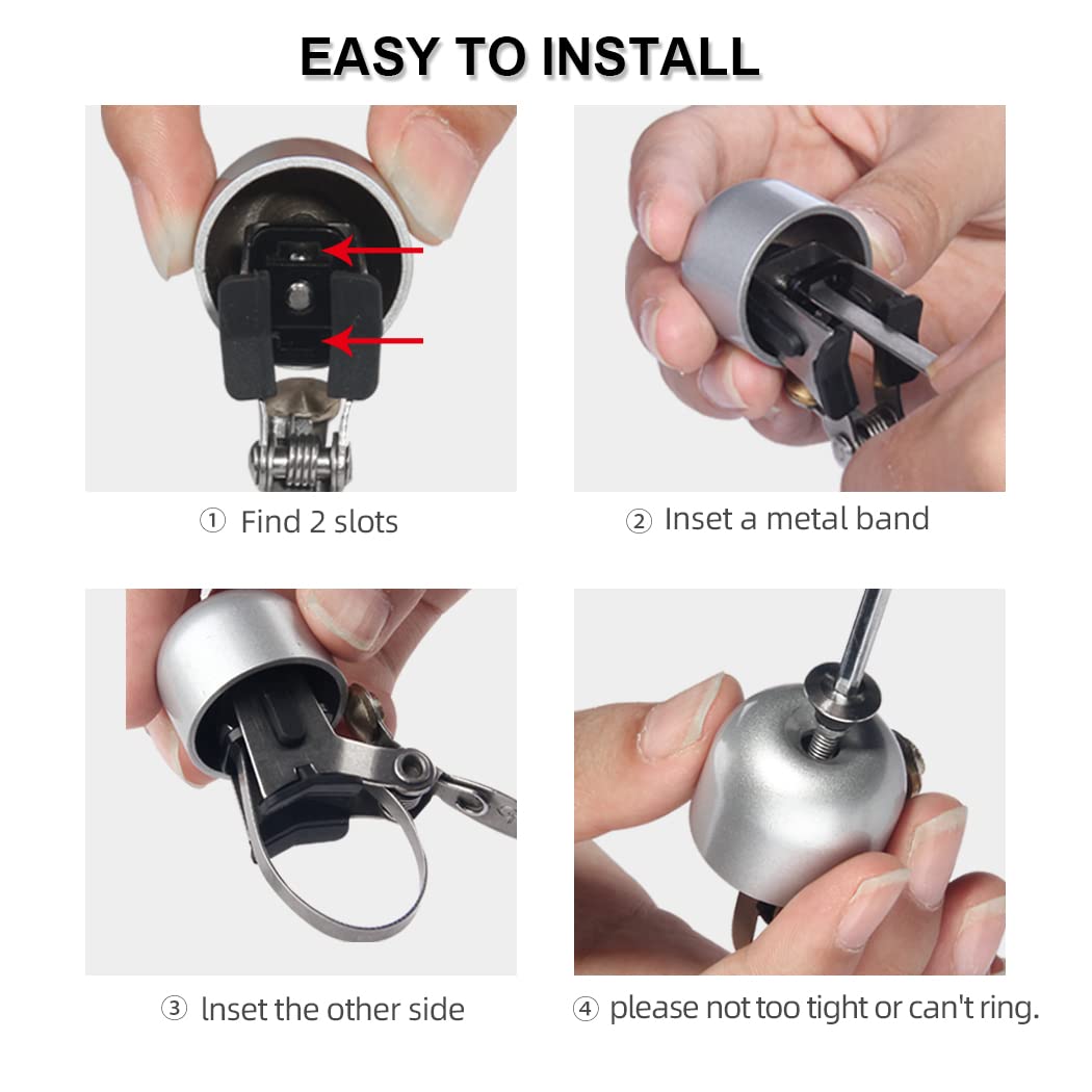 ROCKBROS Cycling Belll Ring Loud Handlebar Alarm Bicycle Bell #Color_Black