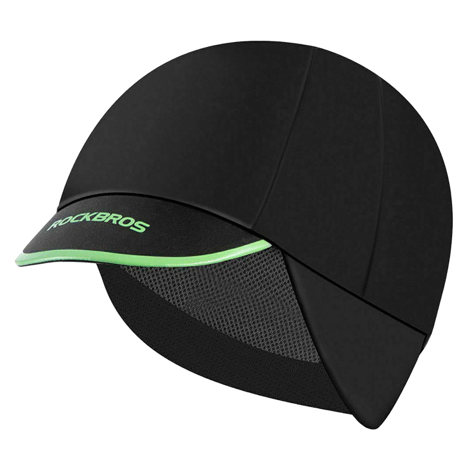 ROCKBROS Cycling Cap, Thermal Fleece Helmet Liner with Earmuffs, Sunproof Black