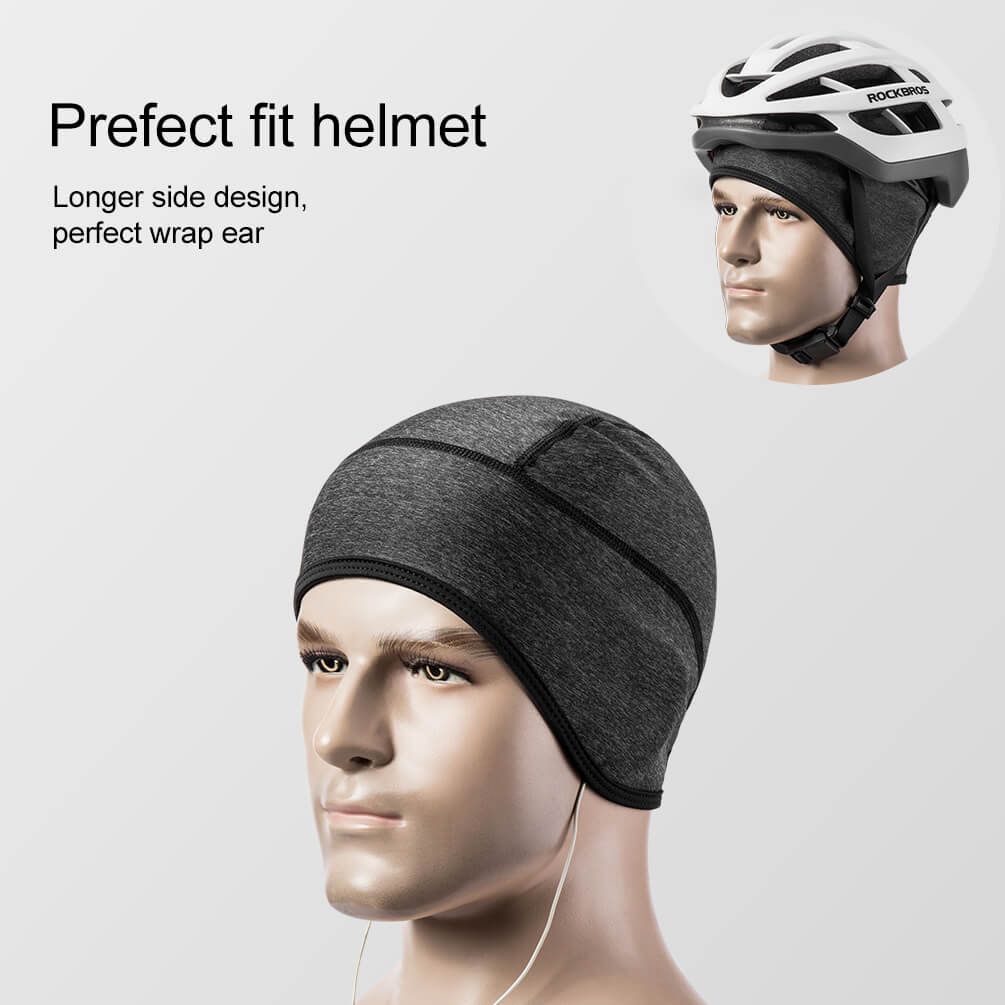 ROCKBROS Cycling Windproof Skull Cap with Ear Covers Helmet Liner