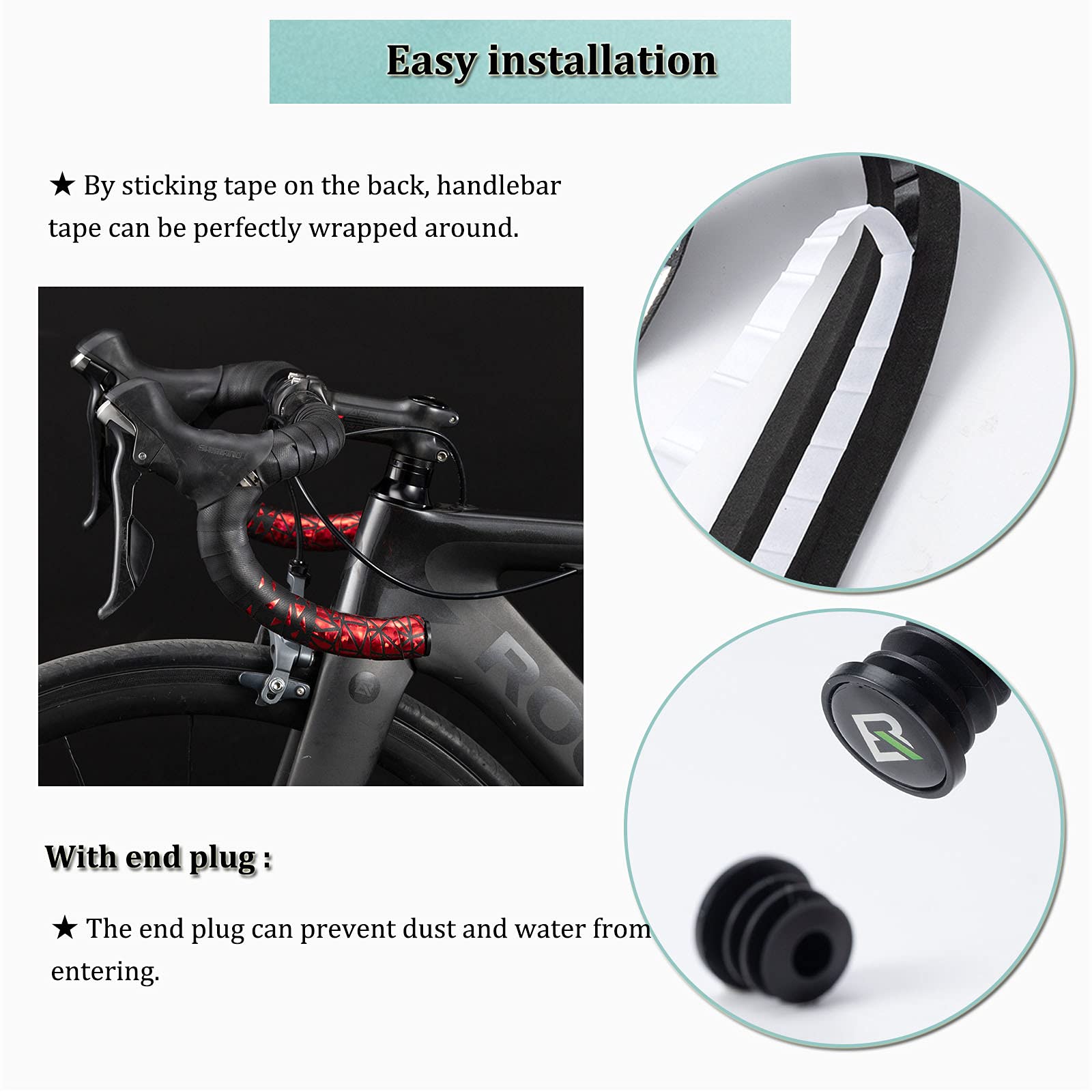 ROCKBROS EVA Bicycle Handlebar Tape for Road Bike & Urban Bikes #Color_Colorful