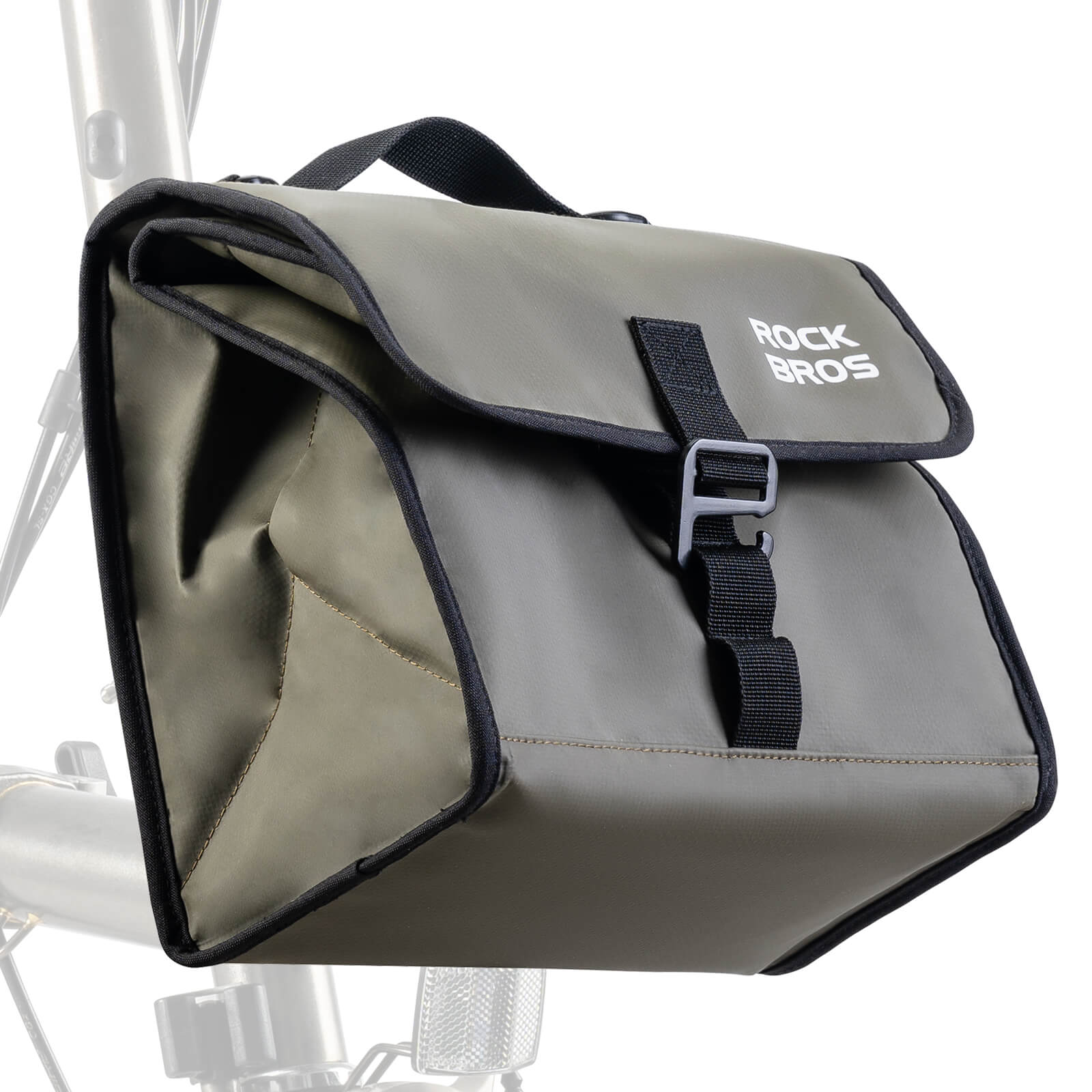 ROCKBROS Folding Bike Handlebar Bag Backpack 4-7L – Compact & Versatile Storage for Every Ride!​ #Color_Brown