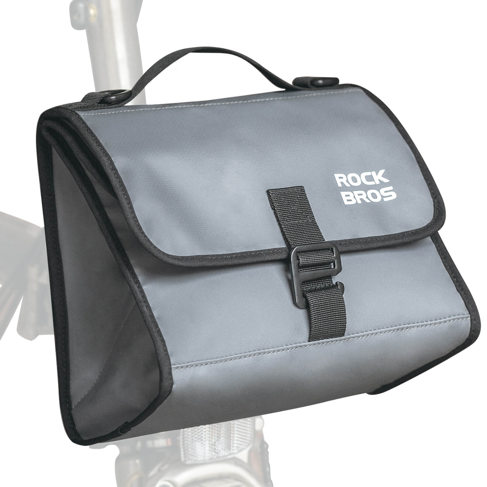 ROCKBROS Folding Bike Handlebar Bag Backpack 4-7L – Compact & Versatile Storage for Every Ride!​ #Color_Grey