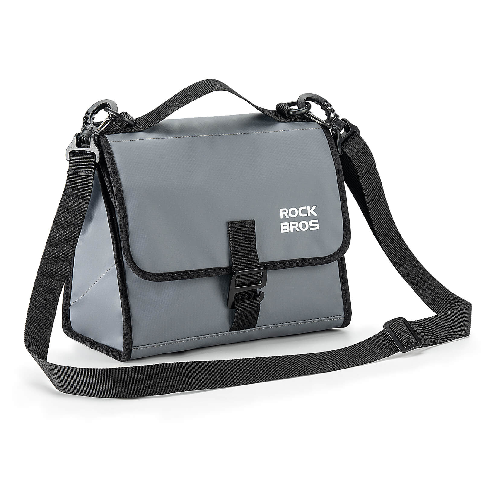 ROCKBROS Folding Bike Handlebar Bag Backpack 4-7L – Compact & Versatile Storage for Every Ride!​ #Color_Grey