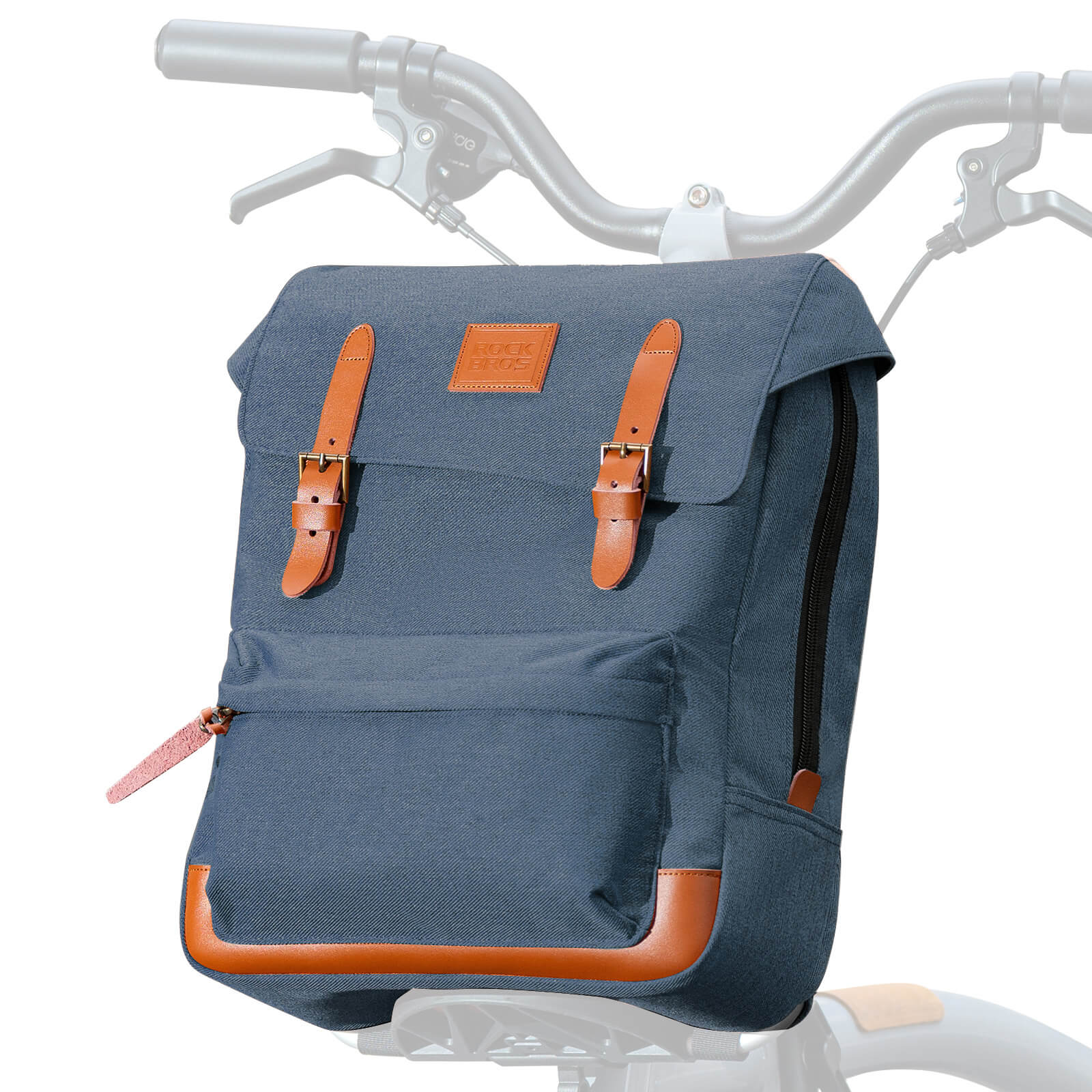 ROCKBROS Folding Bike Handlebar Bag Backpack 8.3L – Ultimate Compact Storage for Cyclists!​ #Color_Blue