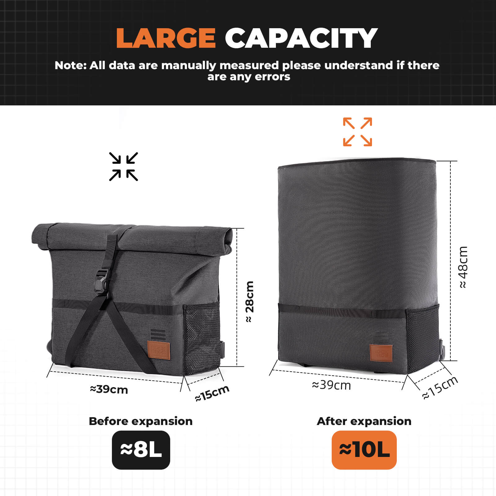 ROCKBROS Folding Bike Handlebar Bag Backpack - H48 | Ultimate Versatile Storage Solution!​