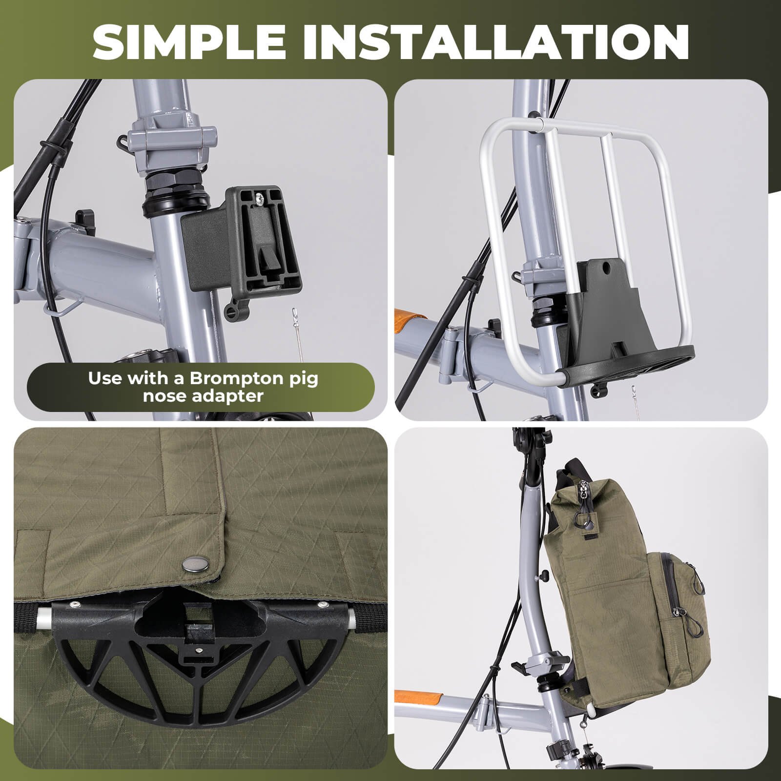 ROCKBROS Folding Bike Handlebar Bag Backpack - H43 – Smart Storage for Every Ride!​