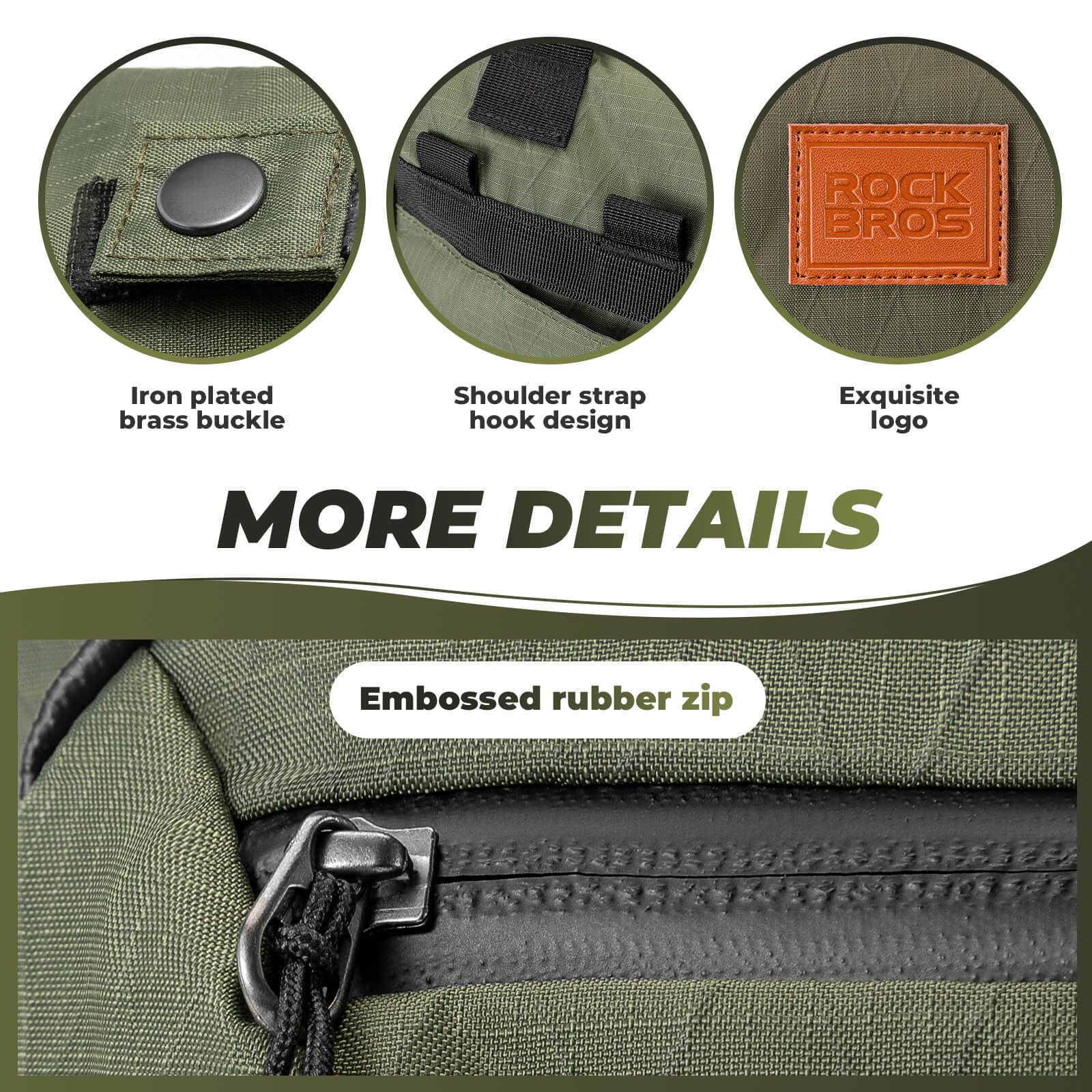ROCKBROS Folding Bike Handlebar Bag Backpack - H43