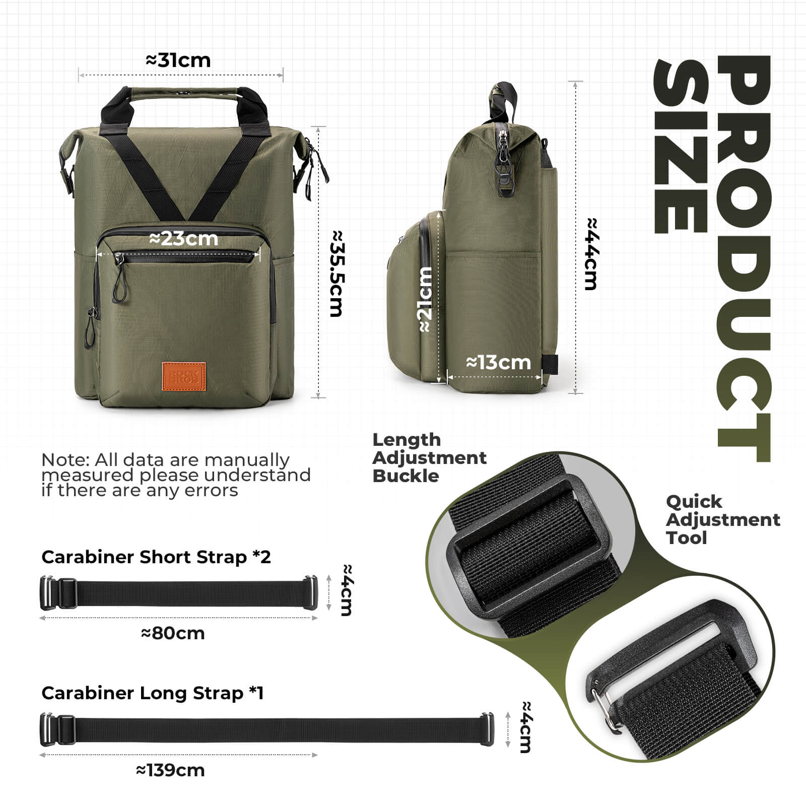 ROCKBROS Folding Bike Handlebar Bag Backpack - H43 – Smart Storage for Every Ride!​