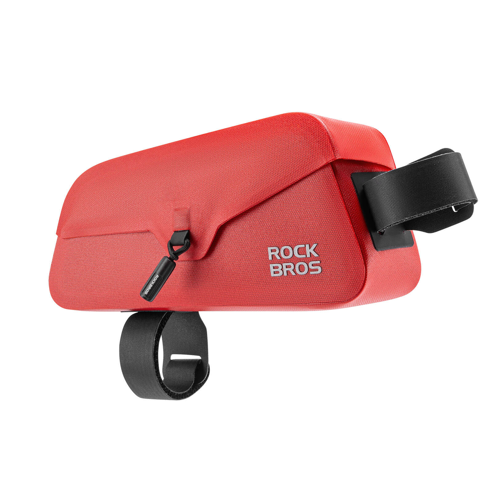 ROCKBROS frame bag with magnetic zipless design, top tube bag, 100% waterproof, 0.6L-0.9L capacity, ideal for cycling storage. #Color_Red