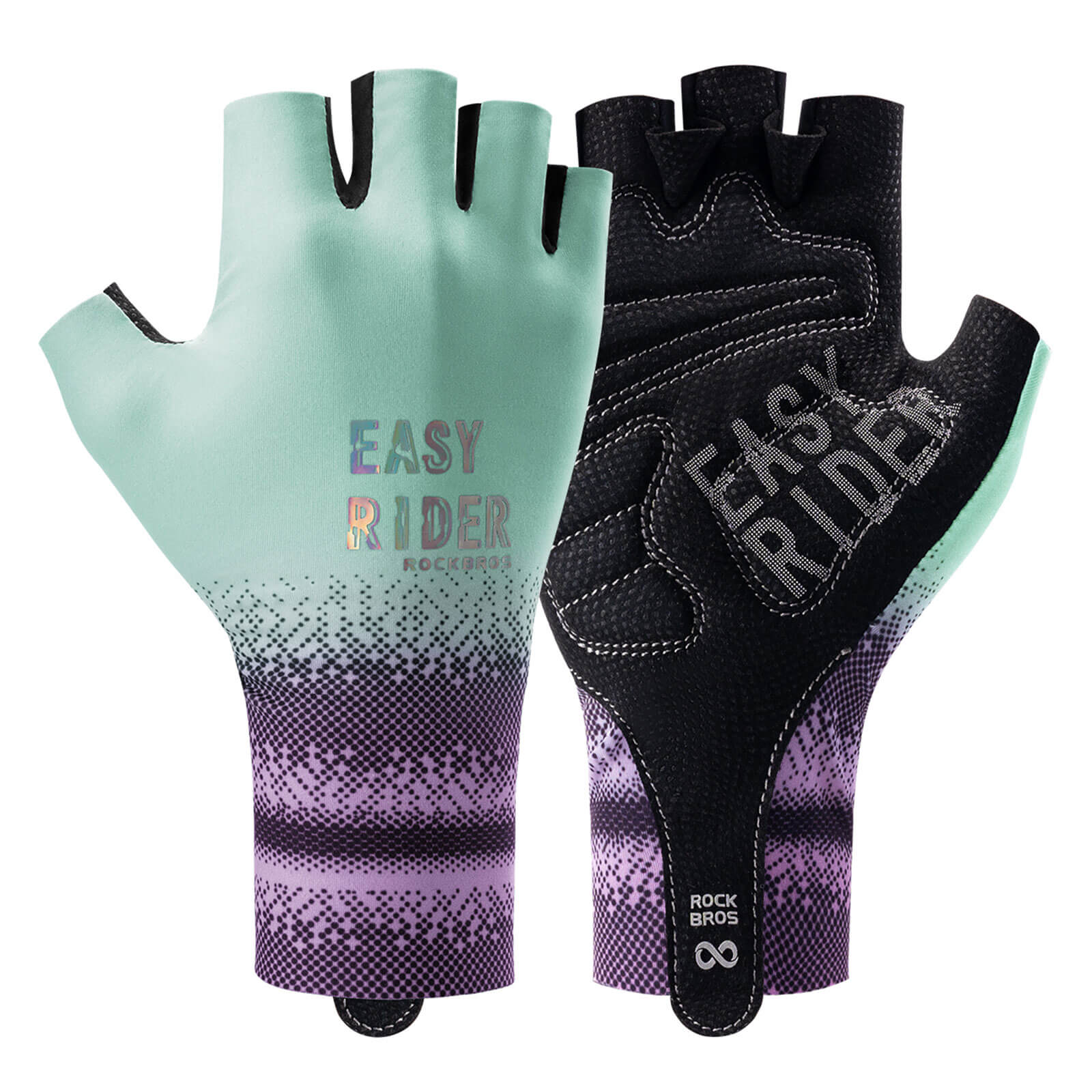 ROCKBROS Gradient Cycling Gloves – Ride in Color, Grip Like a Pro! #Color_Blue