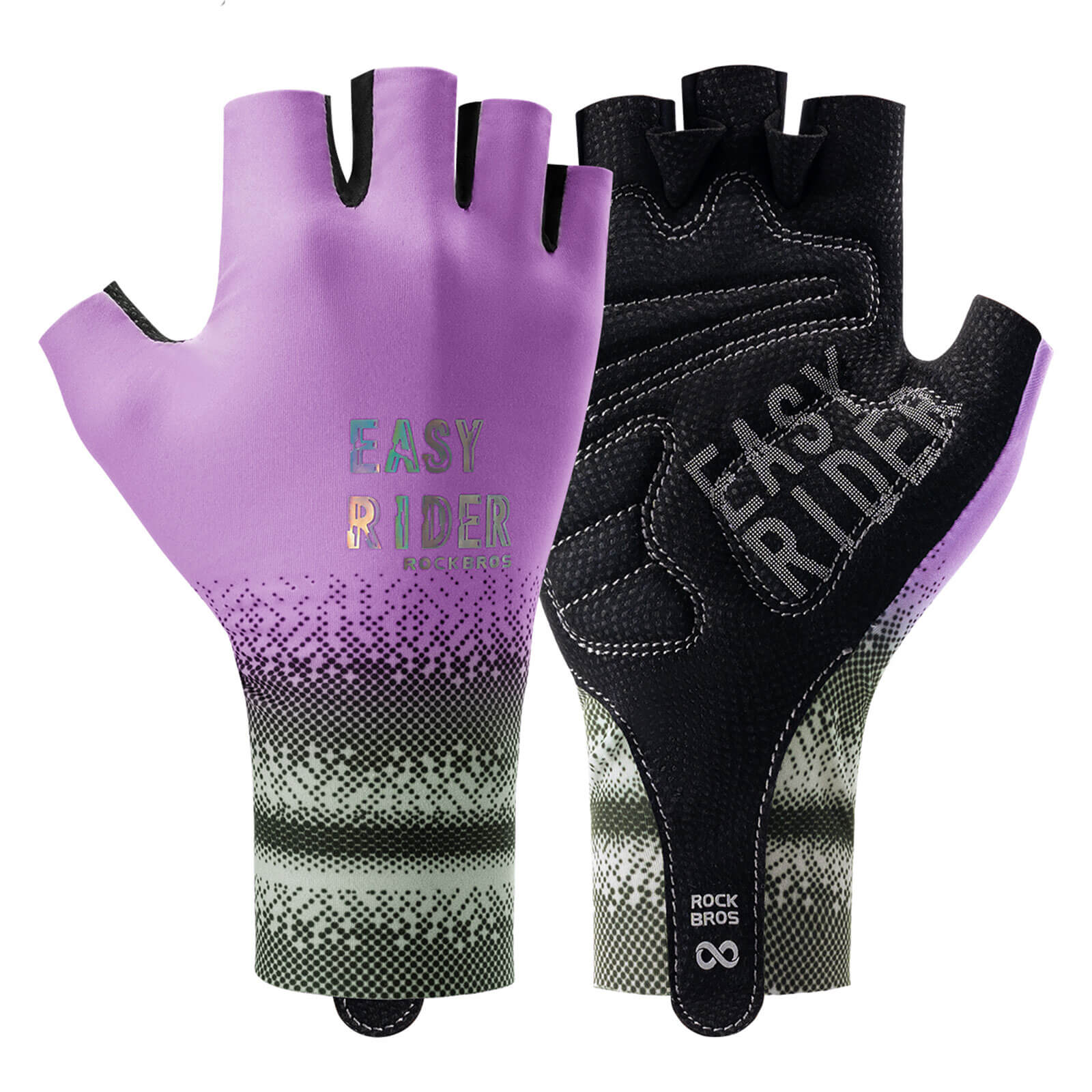 ROCKBROS Gradient Cycling Gloves – Ride in Color, Grip Like a Pro! #Color_Purple