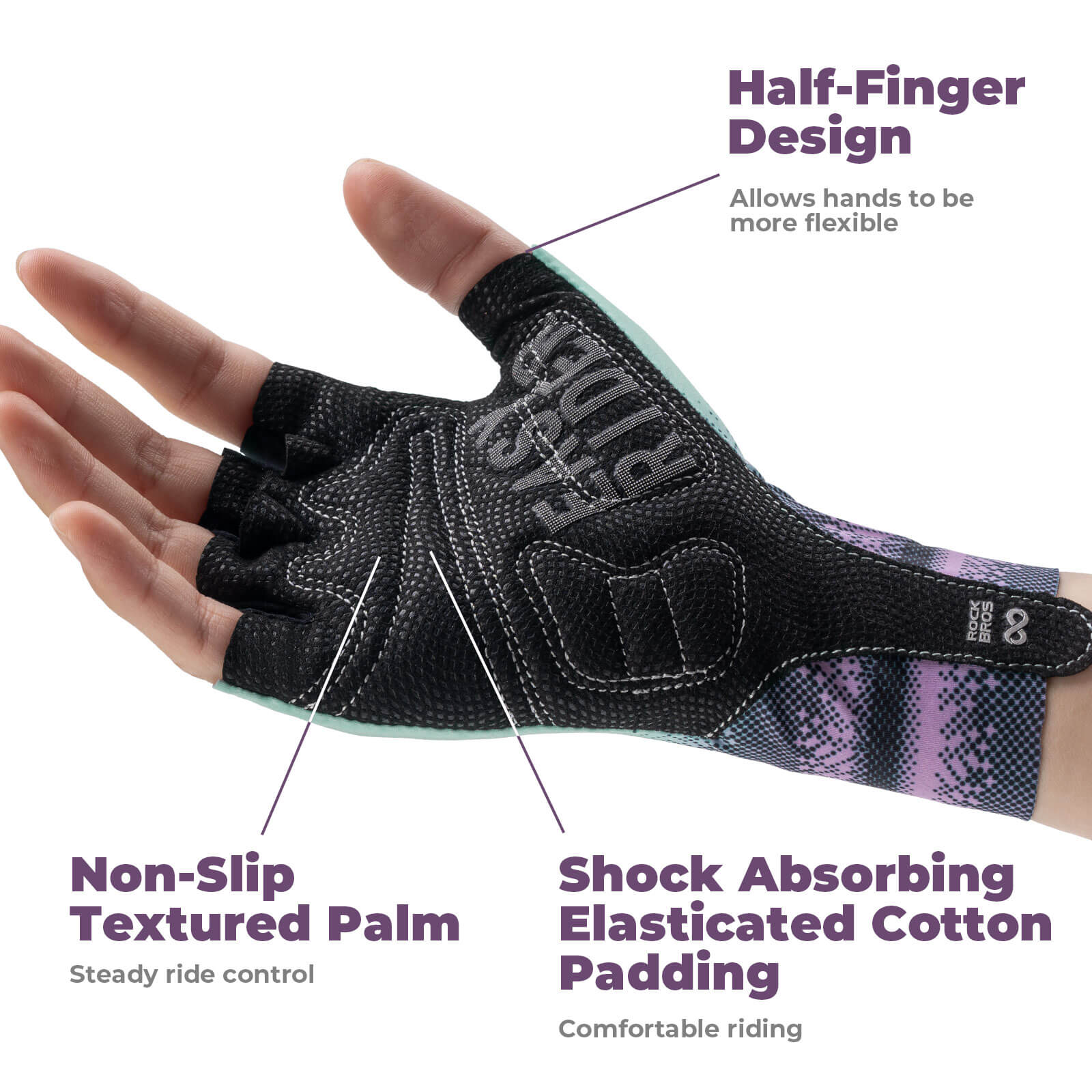 ROCKBROS Gradient Cycling Gloves – Ride in Color, Grip Like a Pro! 