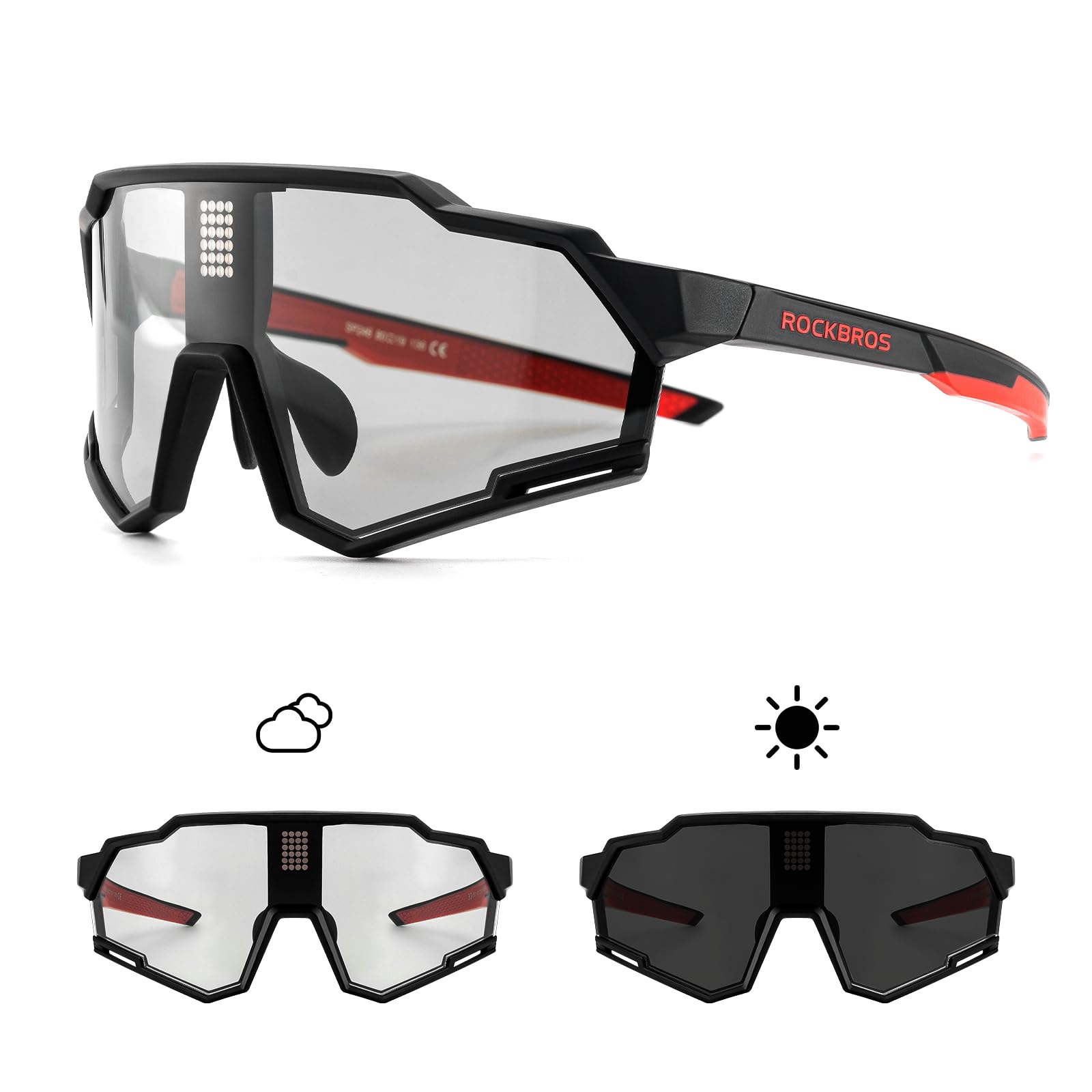 ROCKBROS Intelligent Cycling Glasses Sunglasses Photochromic + Polarized