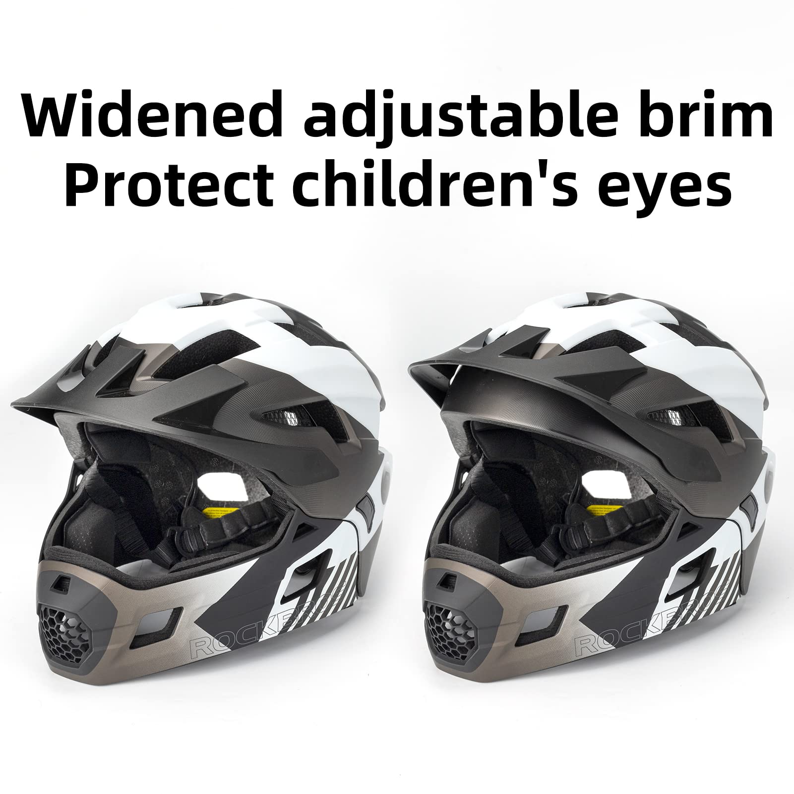 ROCKBROS Kids Helmet Safety Full Face Helmet for BMX MTB Skateboard