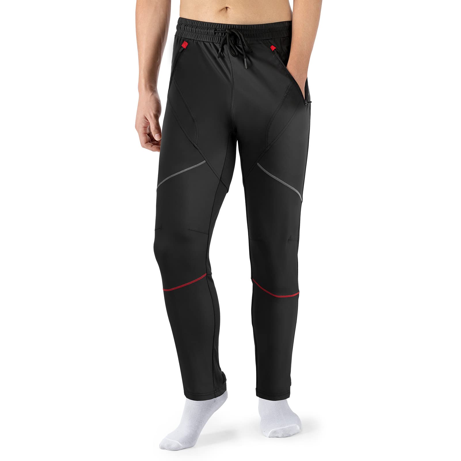 ROCKBROS Men's Black Thermal Long Cycling Pants Windproof & Warm
