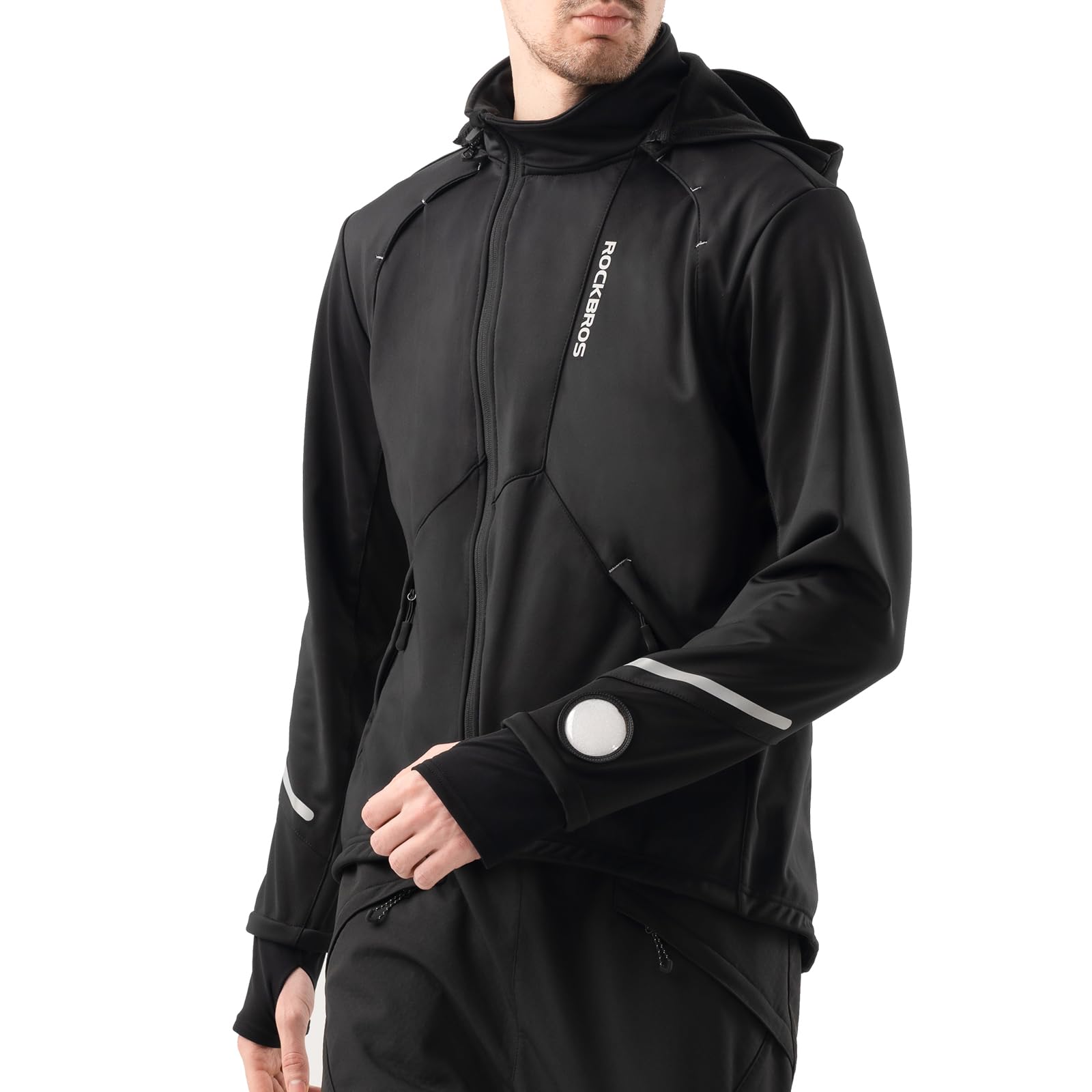 ROCKBROS Men's Cycling Jacket Thermal Softshell Jacket Windproof & Waterproof