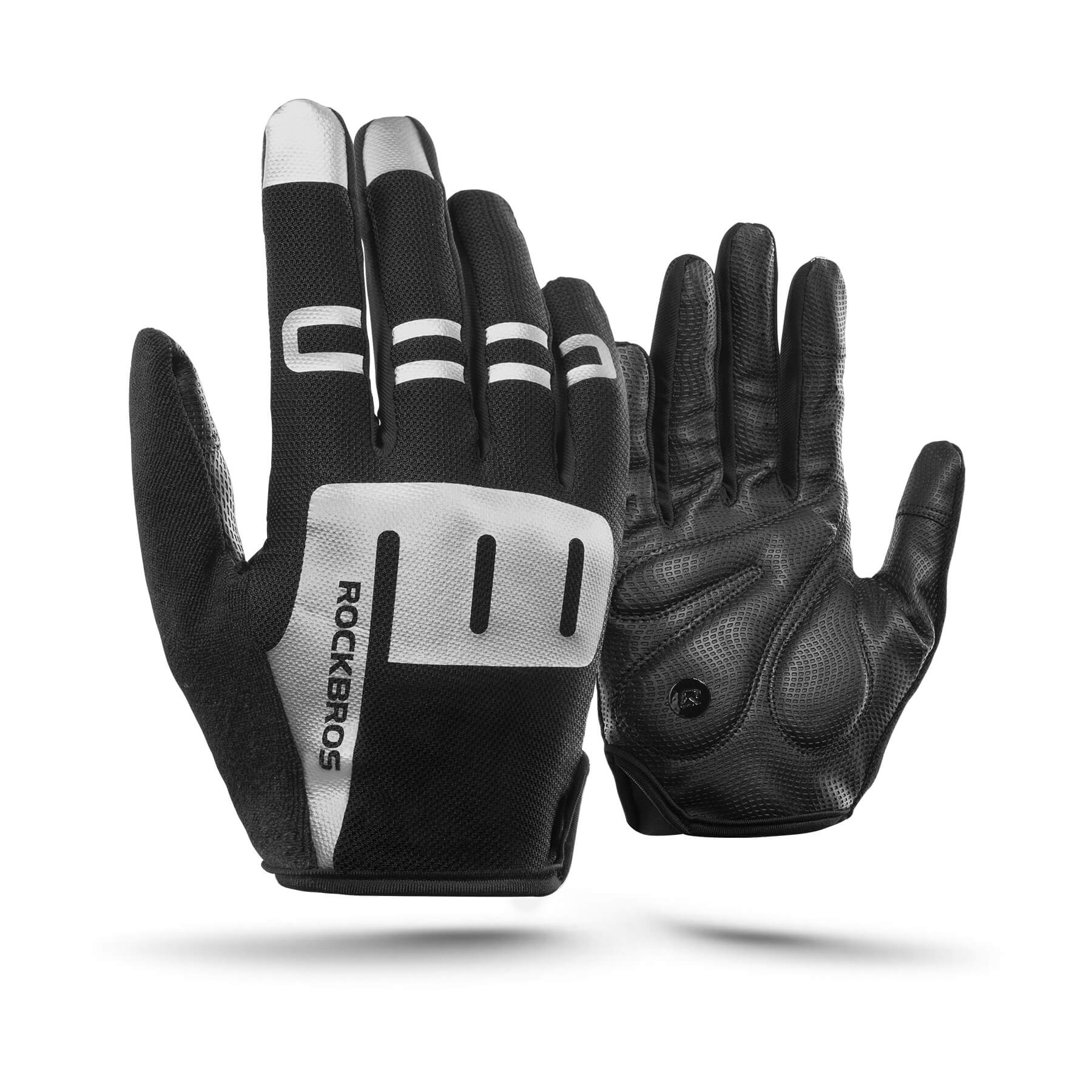 ROCKBROS Men's Touchscreen Full-Finger Cycling Gloves with SBR Padding