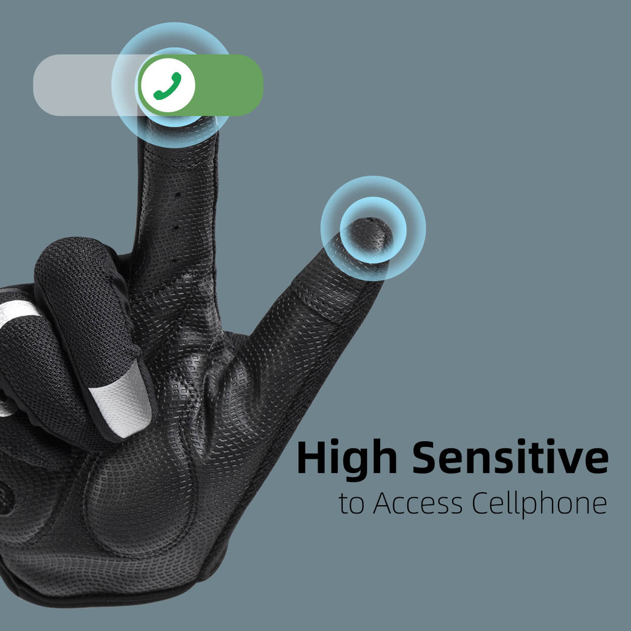 ROCKBROS Men's Touchscreen Full-Finger Cycling Gloves with SBR Padding