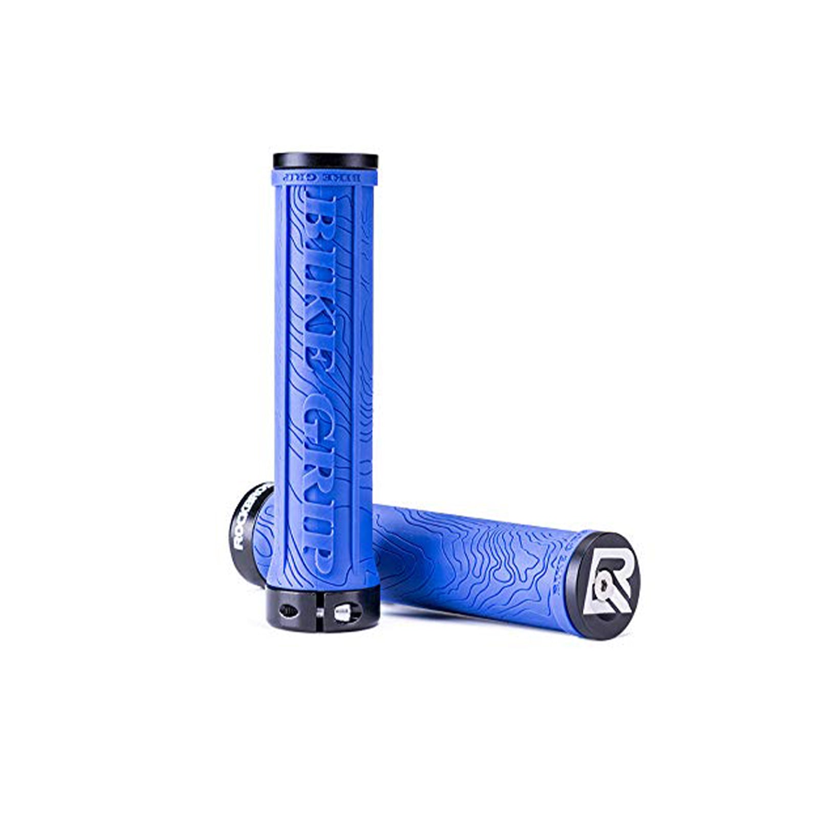 ROCKBROS Mountain Bike Handlebar Grips Double Lock-on Rubber Anti-slip #Color_Blue