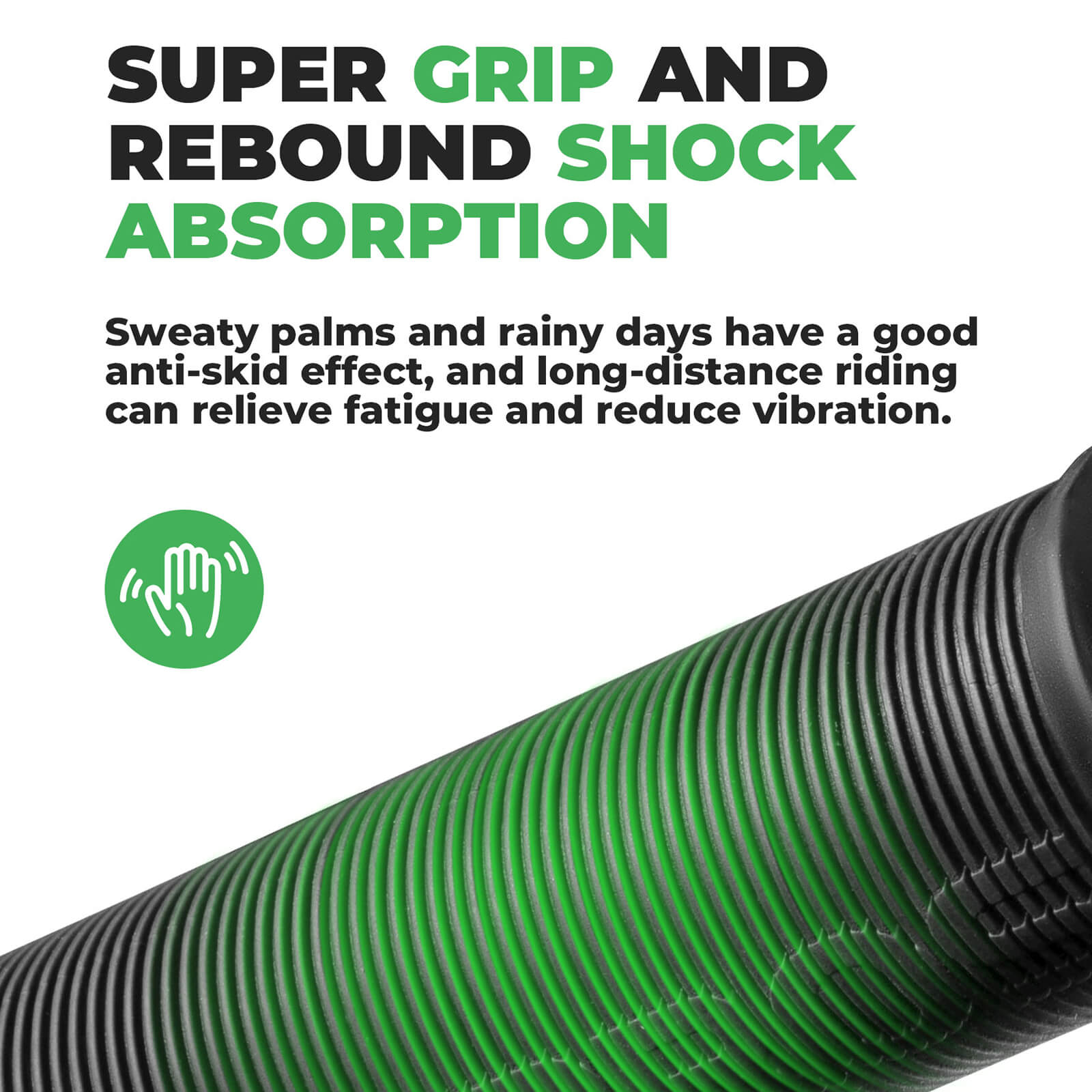 ROCKBROS Non-Slip Double Lock Bike Handlebar Grips 2.22mm Universal Fit