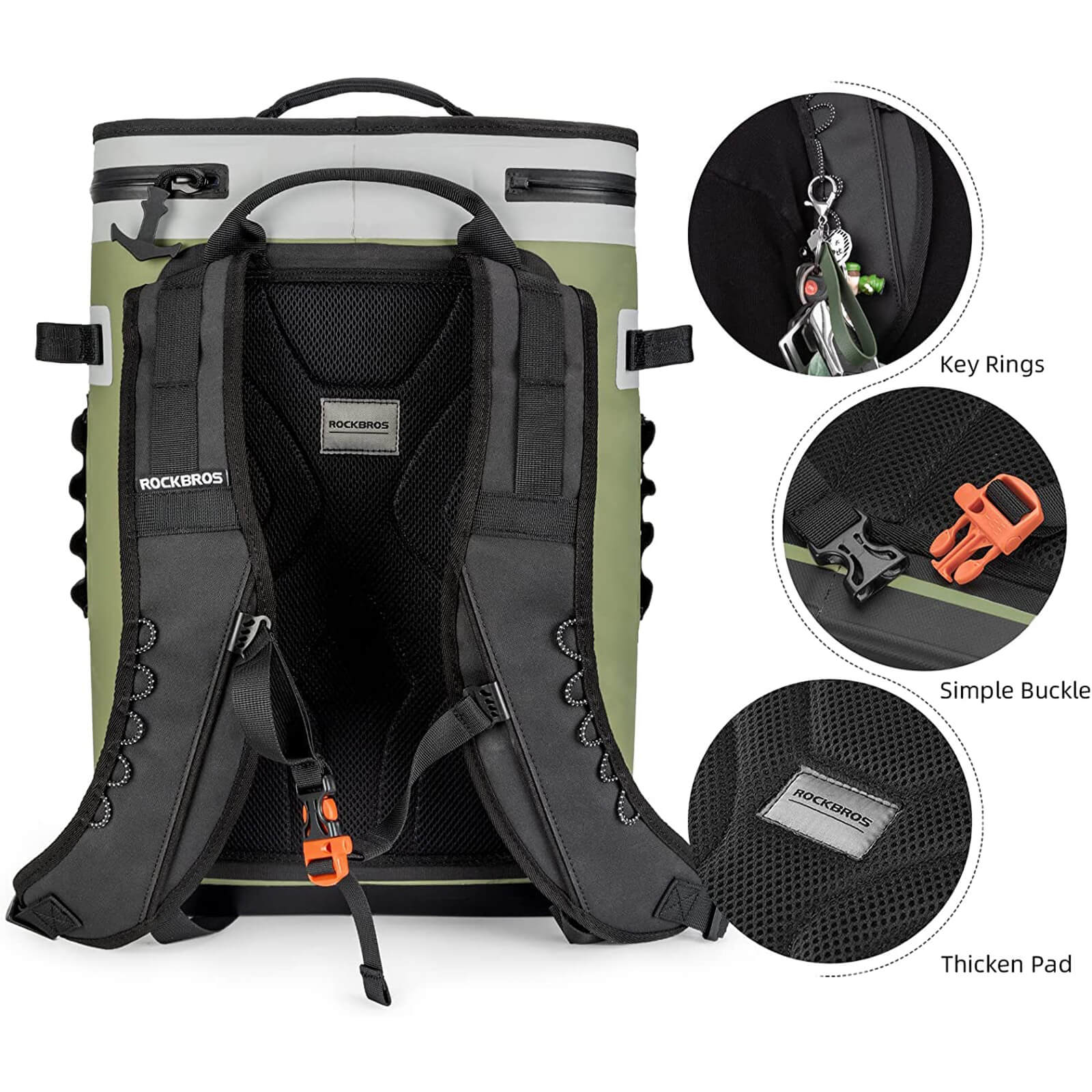 ROCKBROS Outdoor Cooler Bag Waterproof Backpack for Camping Fishing Pi