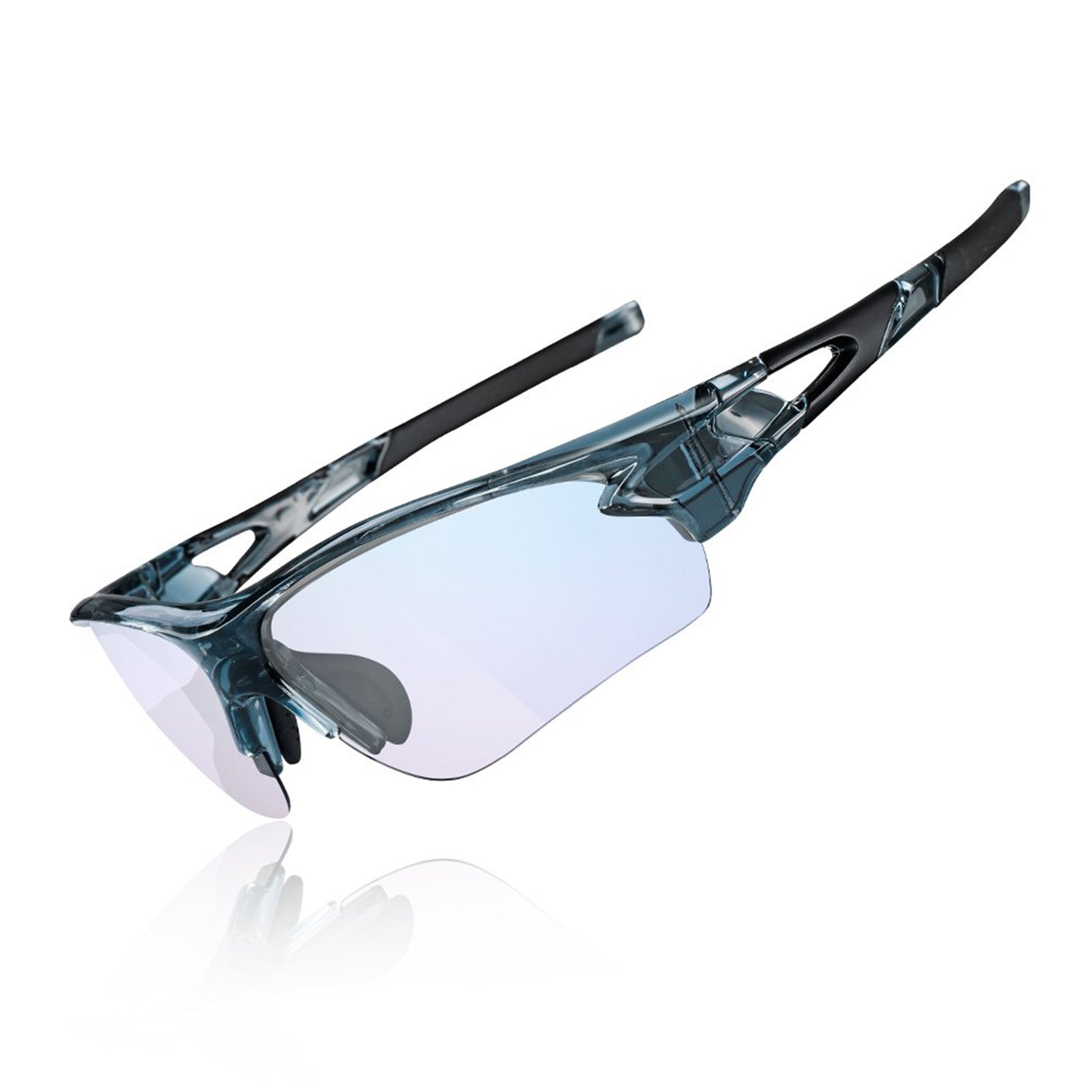 ROCKBROS Photochromic Cycling Glasses with 3 in 1 Intelligence Lenses for Men & Women