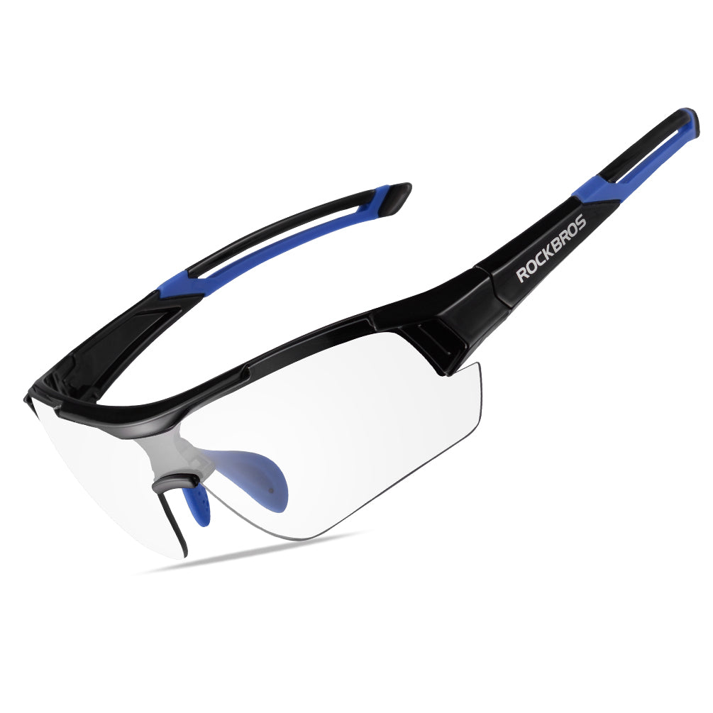 ROCKBROS Photochromic Cycling Sunglasses UV400 Protection Sports Glasses #Color_Blue