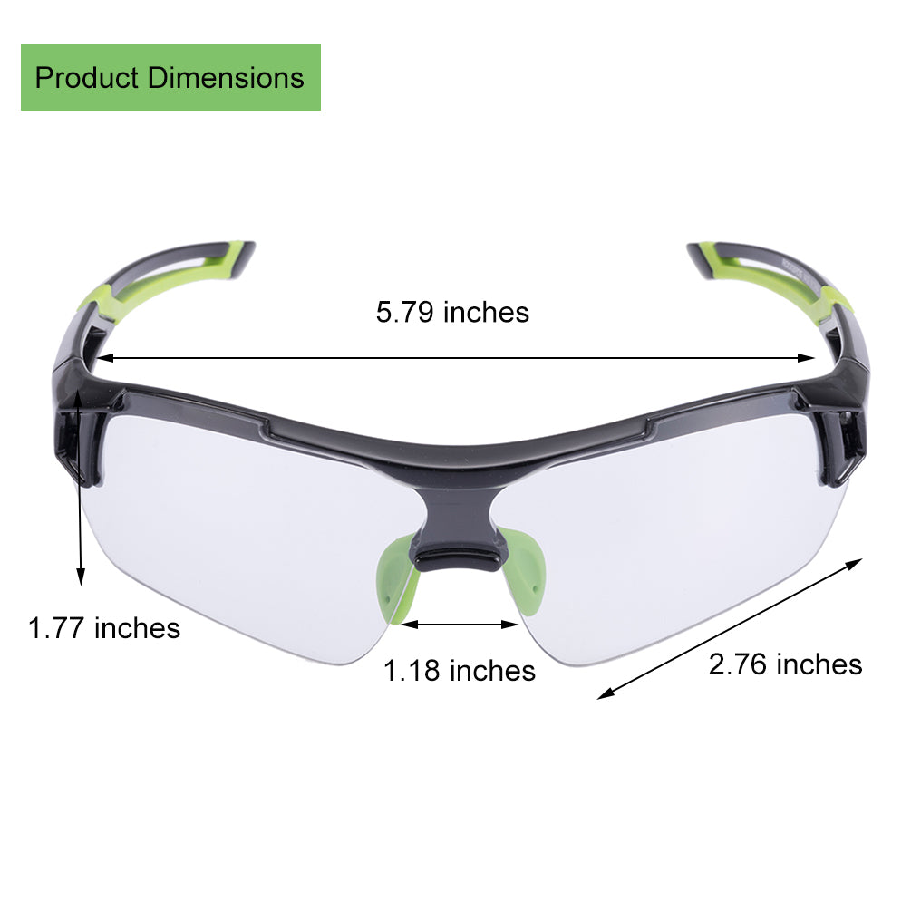 ROCKBROS Photochromic Cycling Sunglasses UV400 Protection Sports Glasses #Color_Green