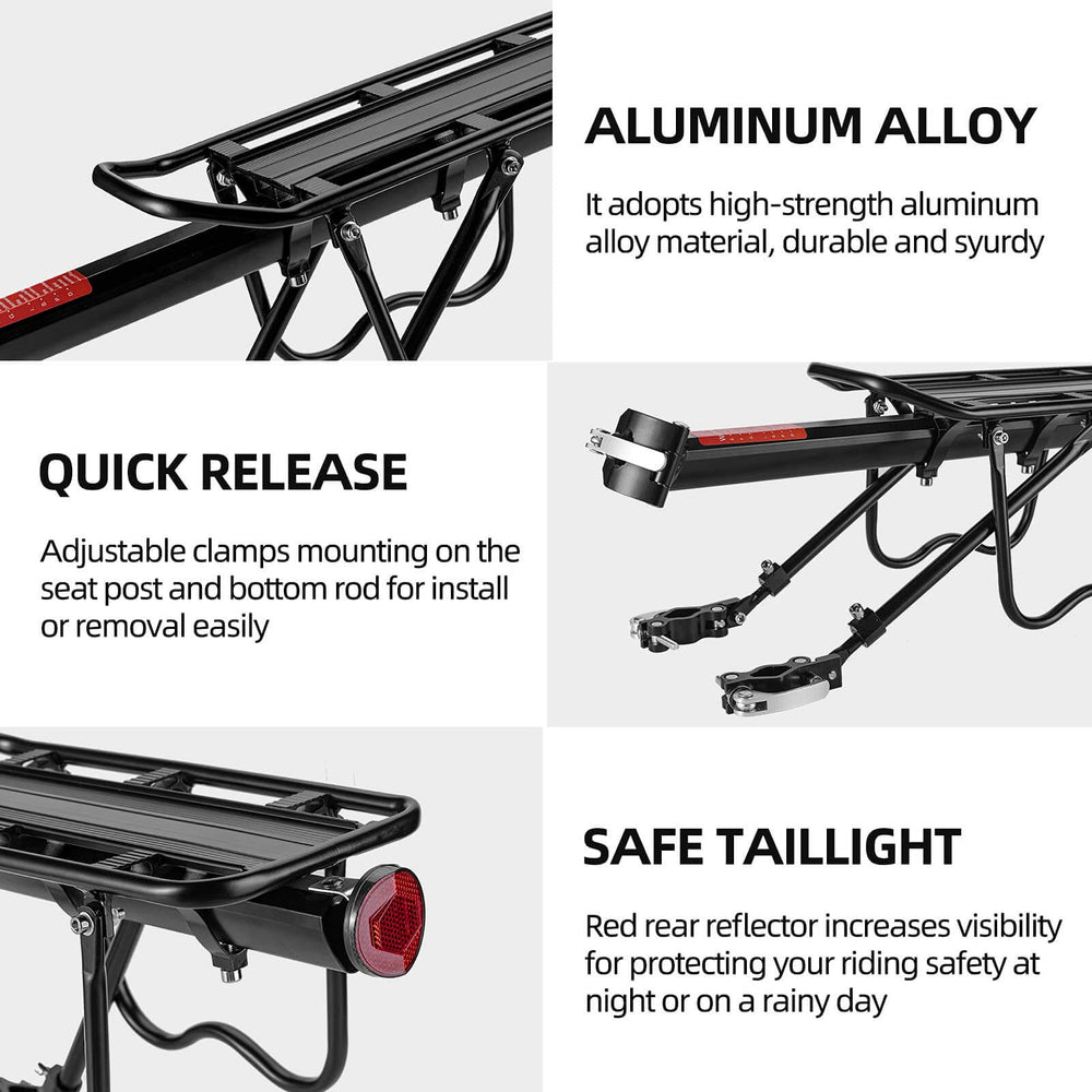 ROCKBROS Quick Release Bicycle Rack Aluminium Alloy with Reflector