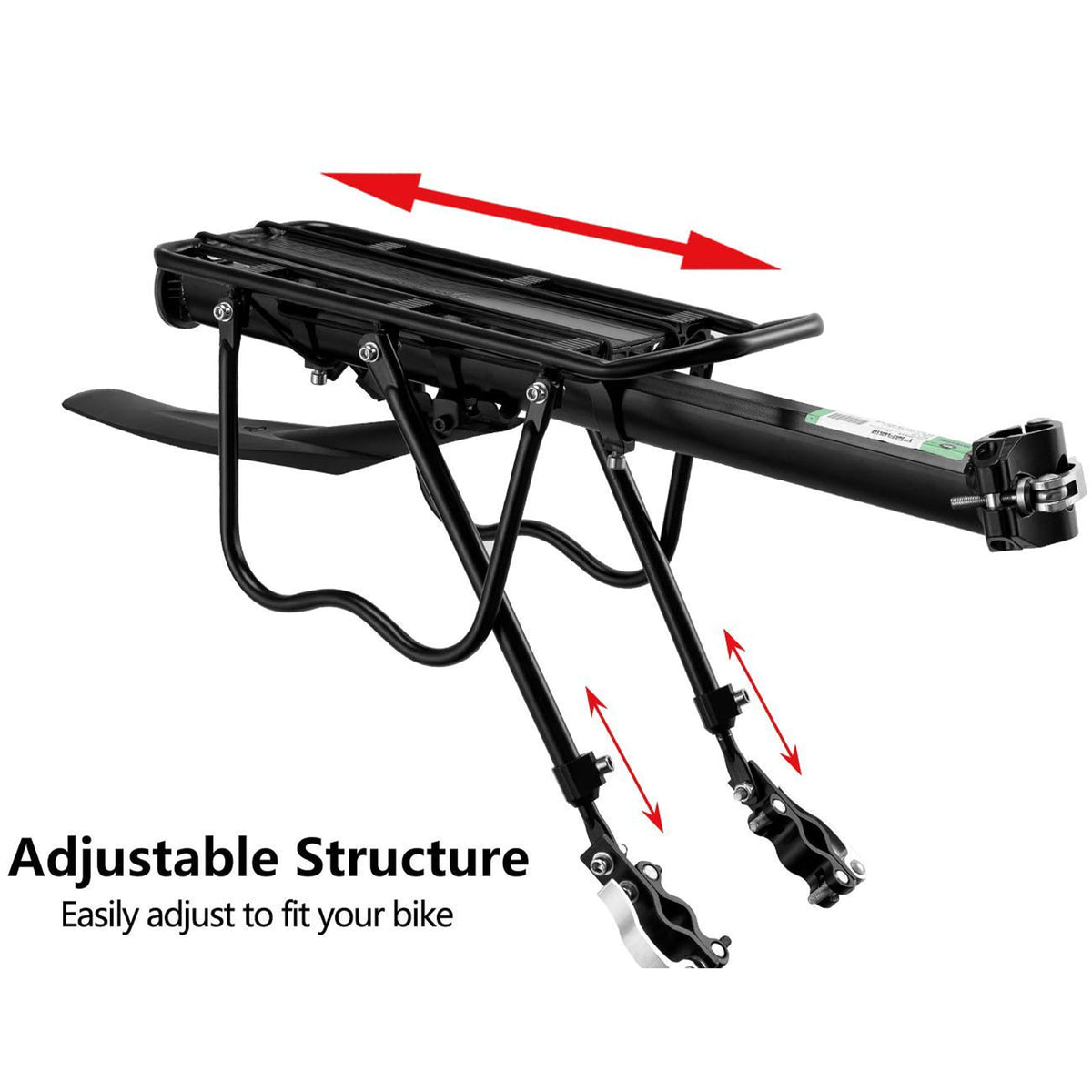 Rockbros Bike Rack Rear ROCKBROS Rear Pannier Bike Rack with Fender & Reflector