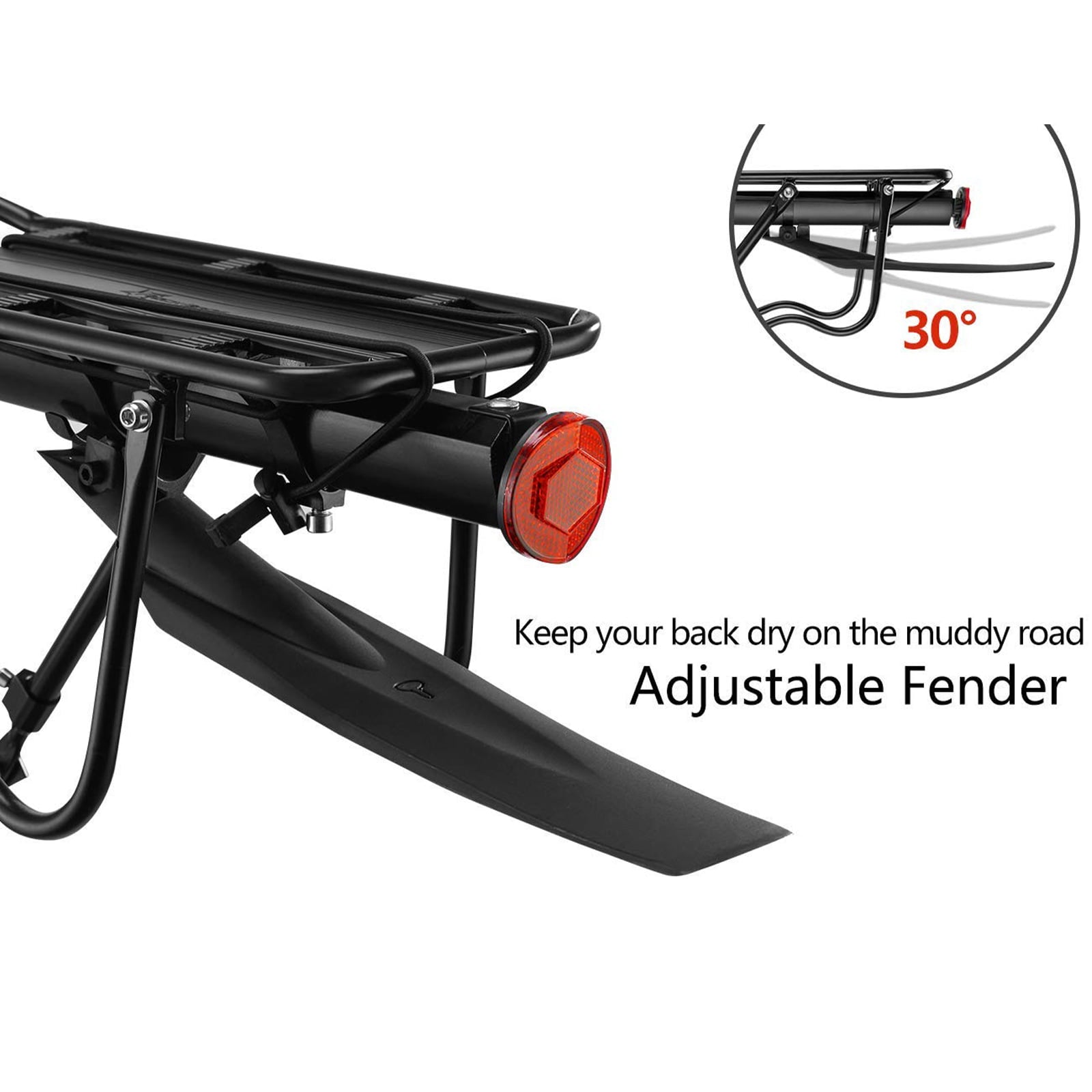 ROCKBROS Rear Pannier Bike Rack with Fender & Reflector