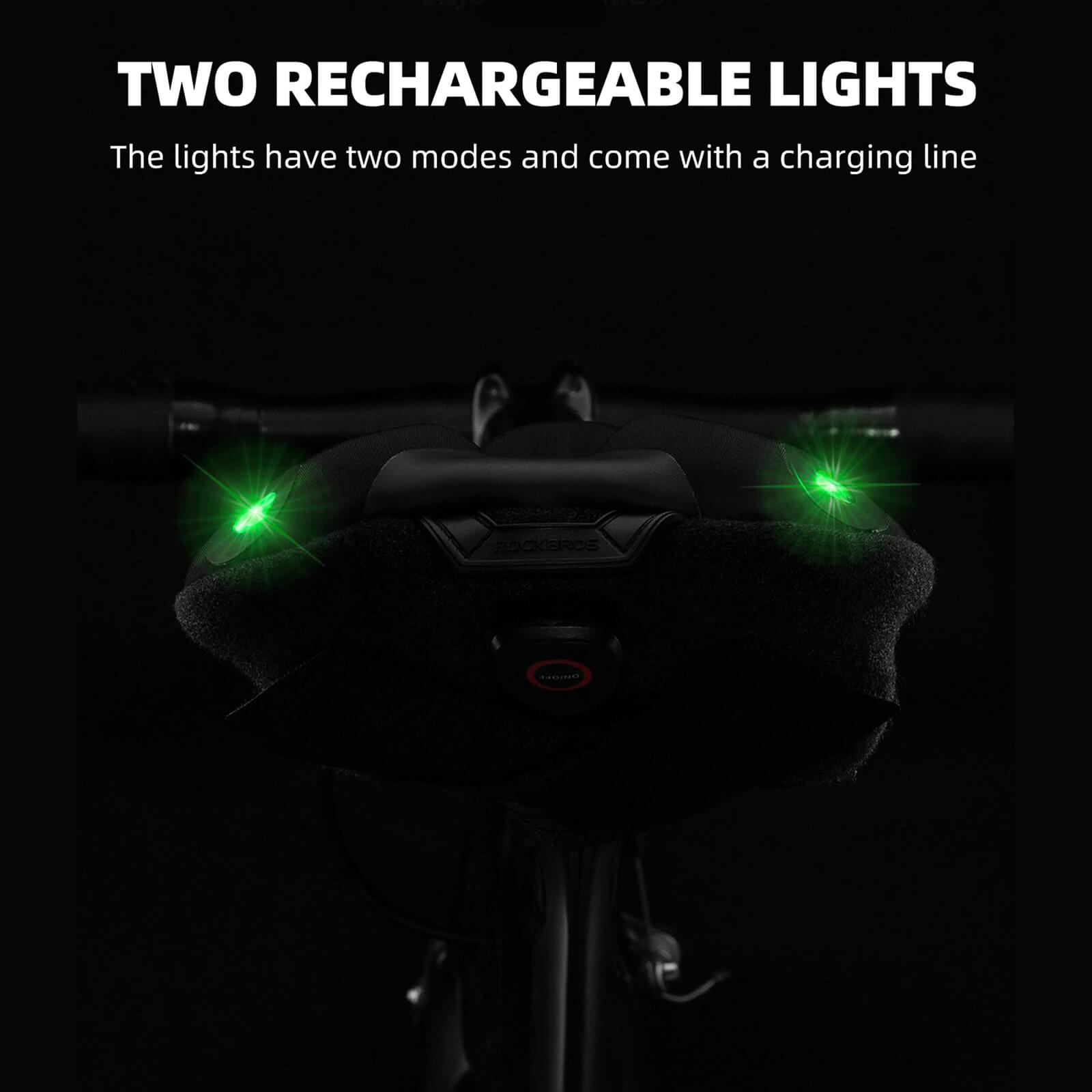 ROCKBROS Rechargeable Gel Bike Seat Cover with Rear Lights