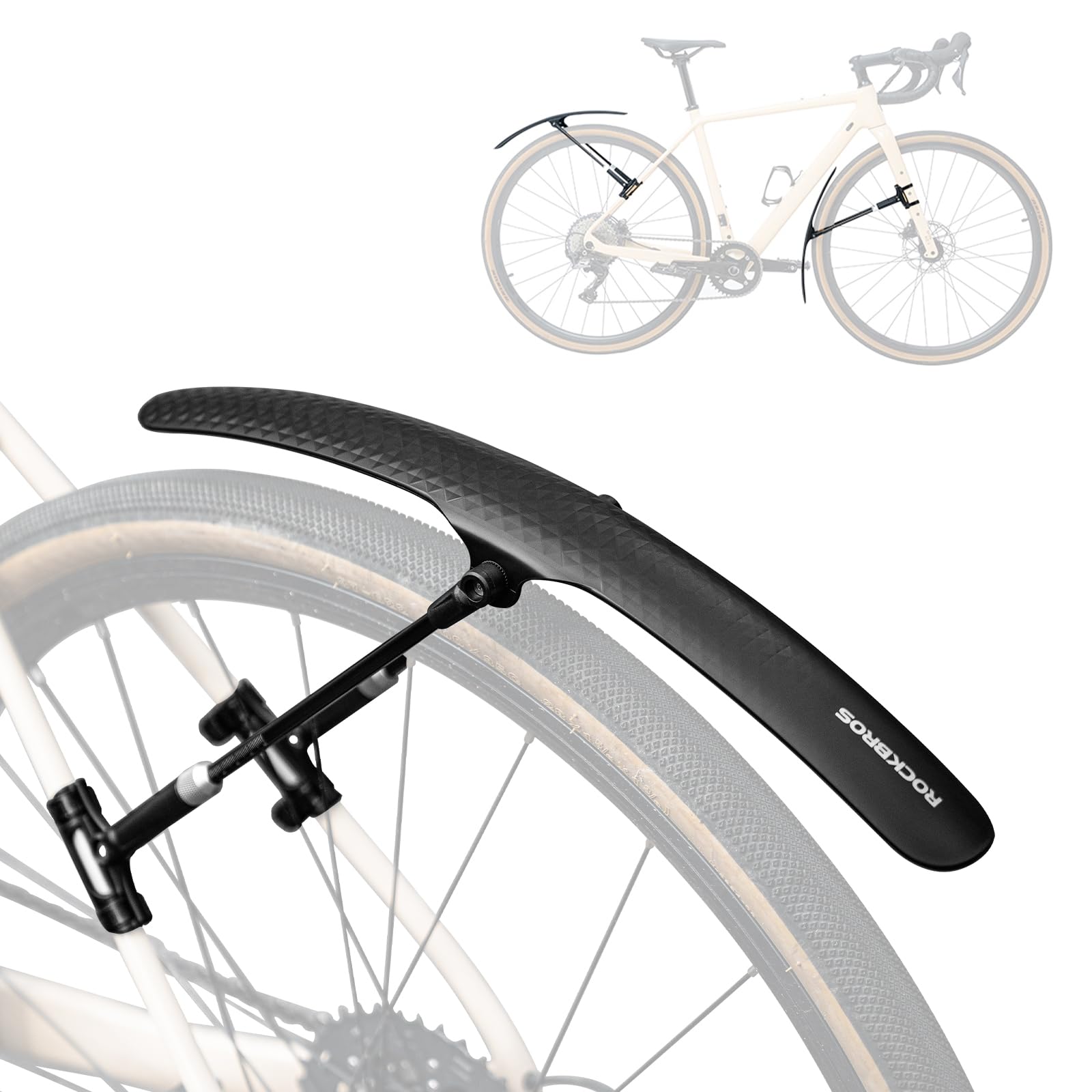ROCKBROS Road Bike Fenders Set Adjustable Quick Release Bicycle Mudguard #Style_1 Piece