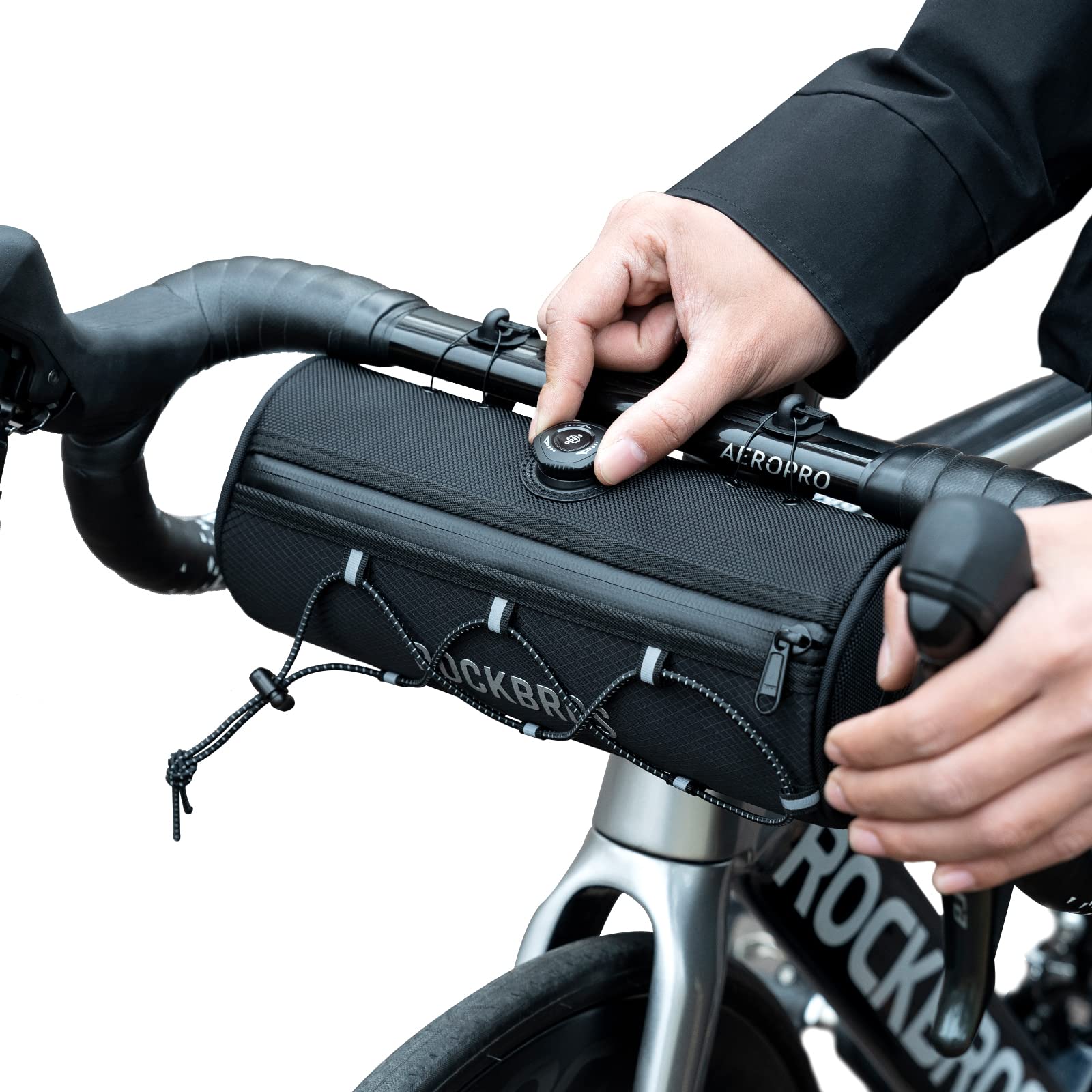 ROCKBROS Road-to-Sky Bicycle Handlebar Bag Front Bag for Bikes 5 Colors #Color_Black
