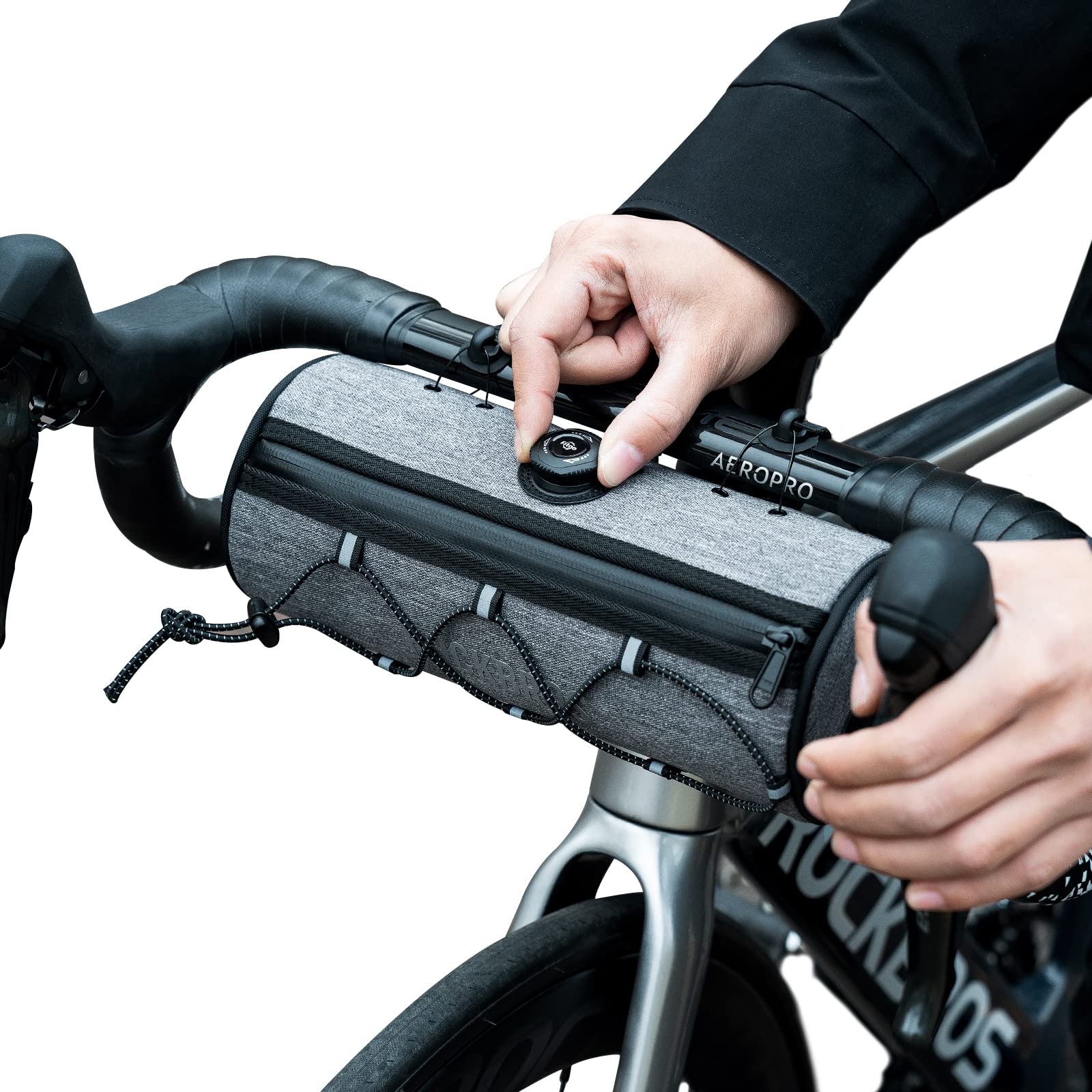 ROCKBROS Road-to-Sky Bicycle Handlebar Bag Front Bag for Bikes 5 Colors #Color_Linen Gray