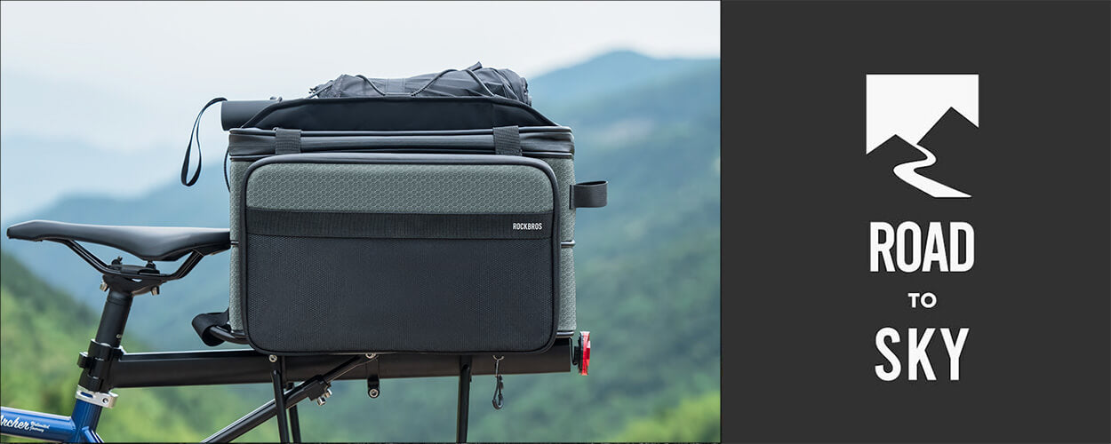 Sacoche De Porte-bagages Vélo 15-30L Pliable - Multi-compartiments, étanche, Noire