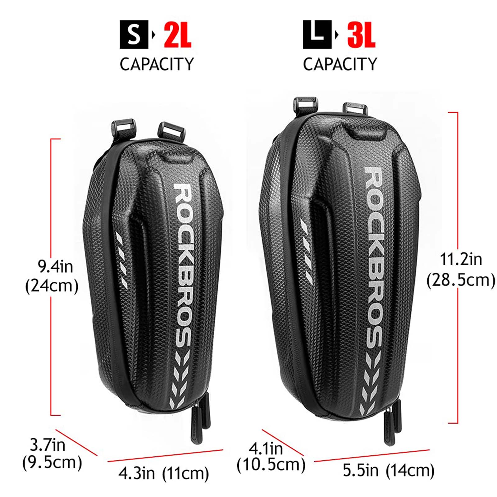 ROCKBROS Scooter Bag Bike Storage Bag Easy Installation Large 2L 3L