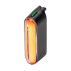 ROCKBROS smart bike rear light, magnetic taillight, rechargeable, waterproof, high visibility for safe cycling.