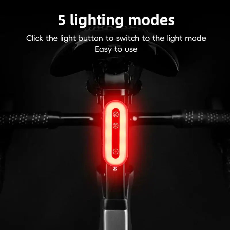 ROCKBROS Smart Bluetooth Lock Light Brake Sensing 5 Modes Diurnal Light