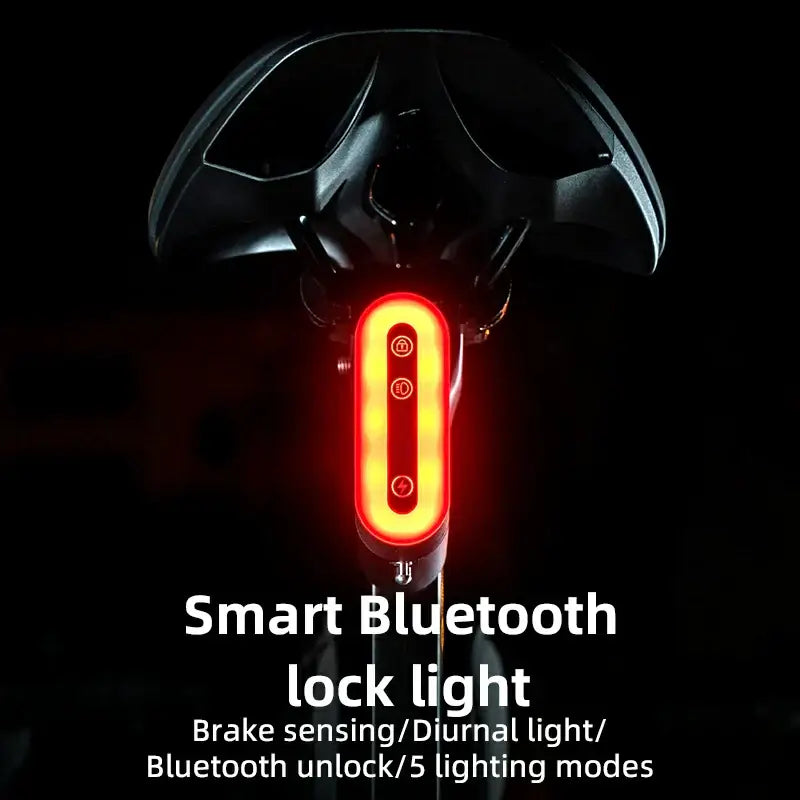 ROCKBROS Smart Bluetooth Lock Light Brake Sensing 5 Modes Diurnal Light