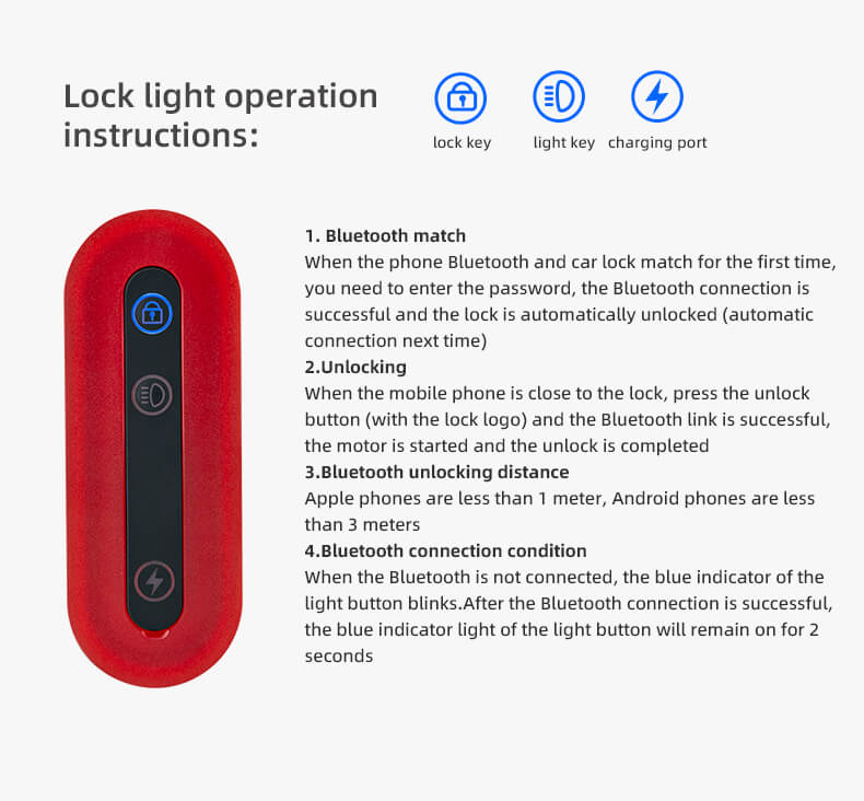 ROCKBROS Smart Bluetooth Lock Light Brake Sensing 5 Modes Diurnal Light