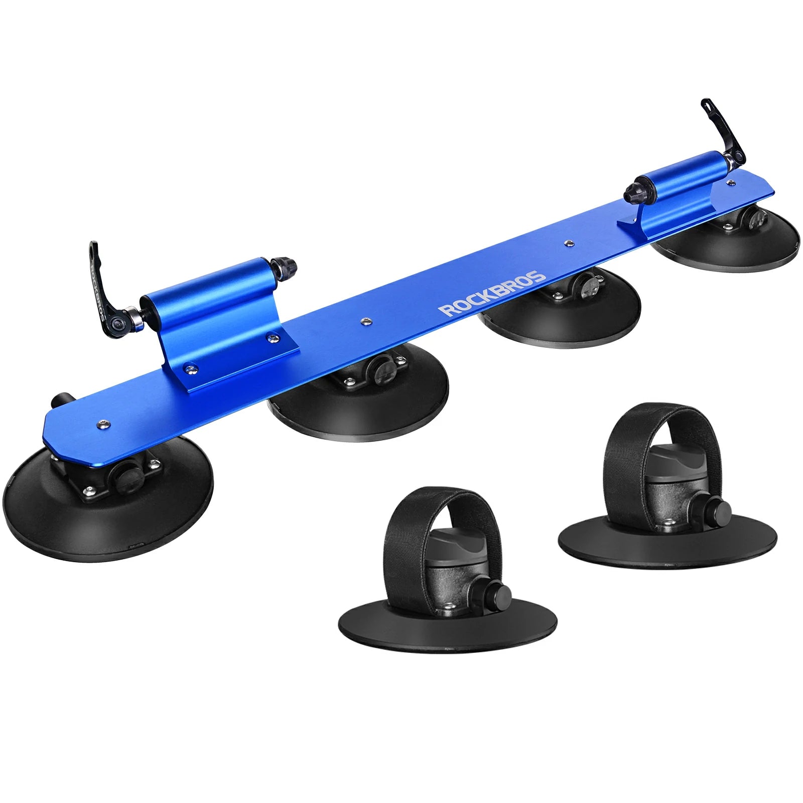 ROCKBROS Suction Cup Bike Rack for Car Roof Quick Release #Style_ Two-Bike Version