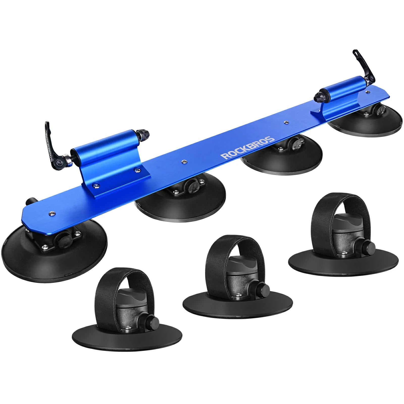 ROCKBROS Suction Cup Bike Rack for Car Roof Quick Release #Style_ Two-Bike Version