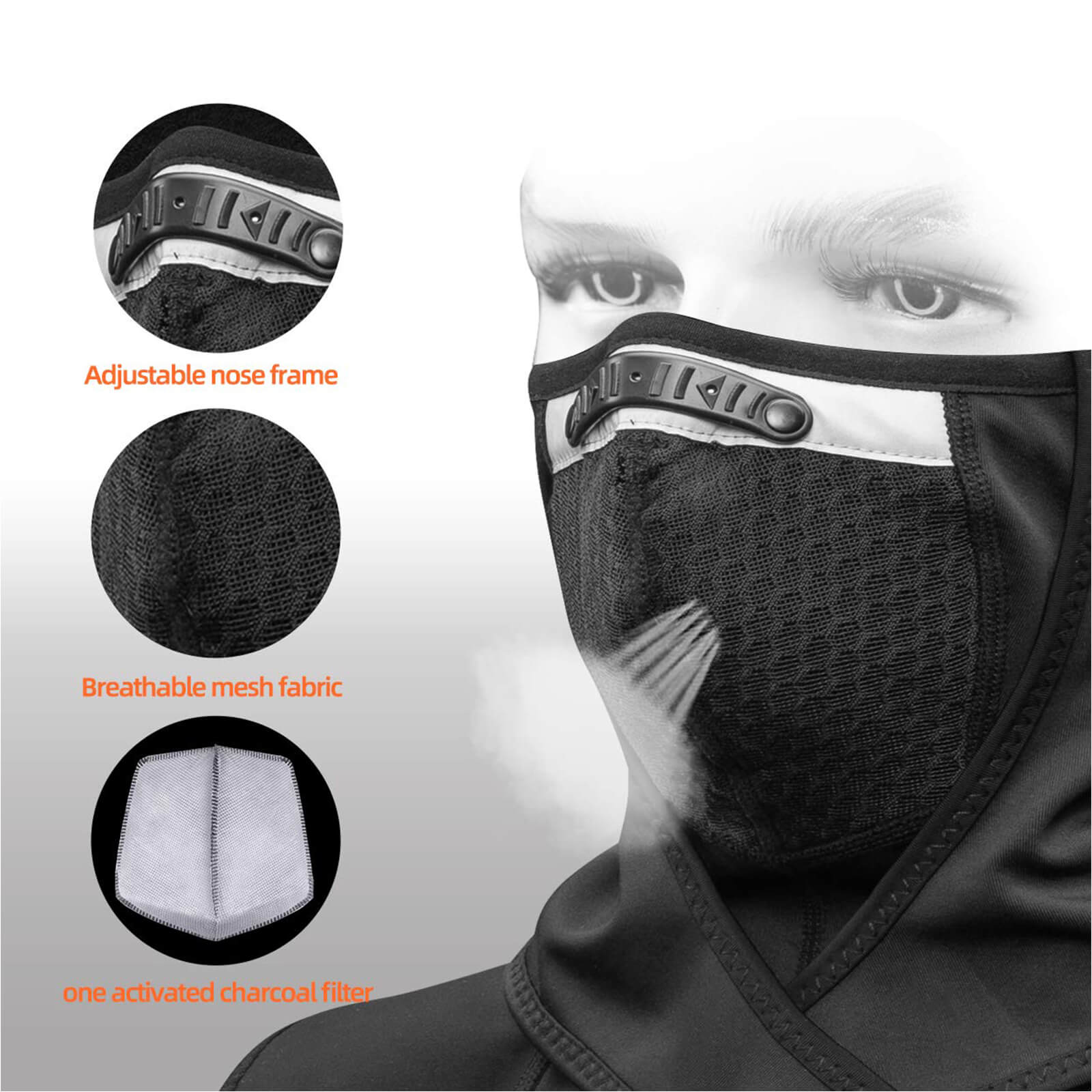 ROCKBROS Thermal Balaclava Neck Gaiter Windproof Face Mask for Cycling