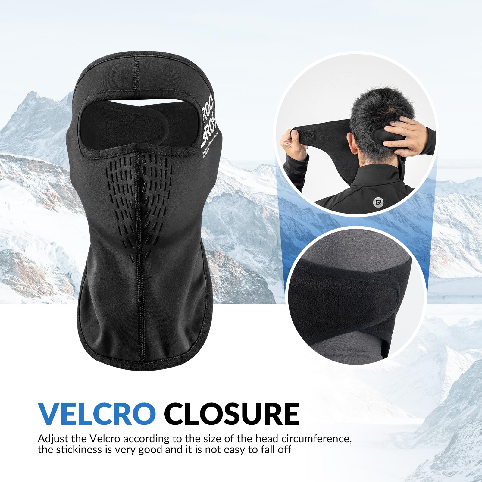 ROCKBROS Thermal Warmer Unisex Soft Breathable Cycling Half Balaclava