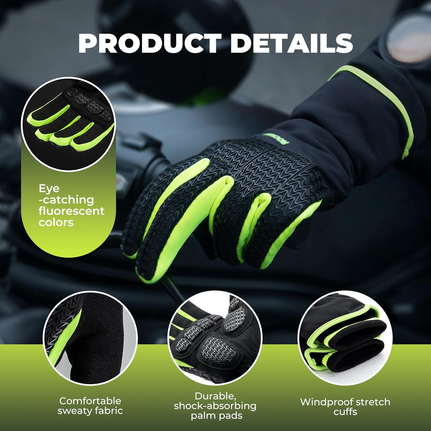 ROCKBROS Warm Winter Windproof Anti Slip Touchscreen Gloves