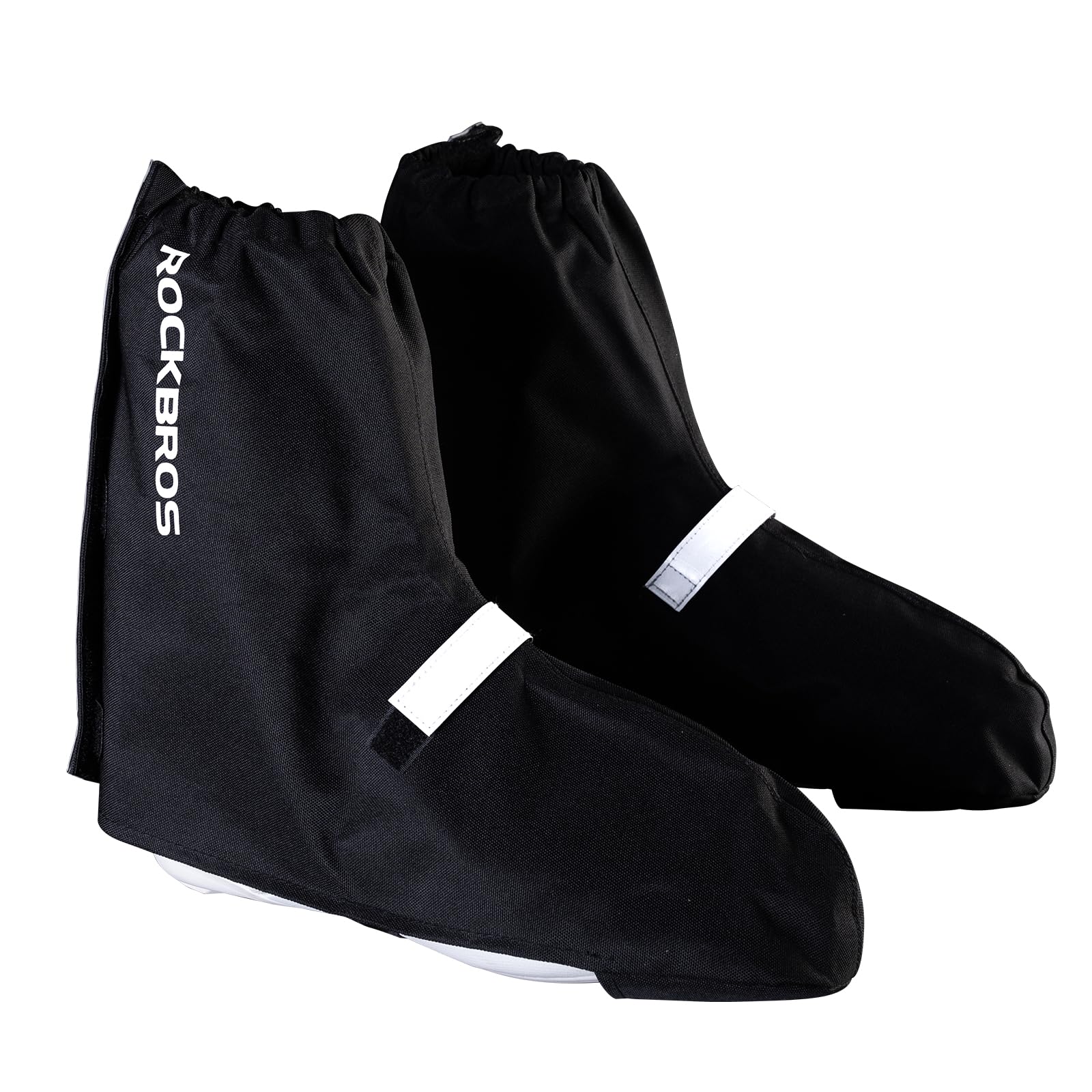 ROCKBROS Waterproof Windproof Cycling Overshoes Reflective Bike Shoe Covers #Color_Black