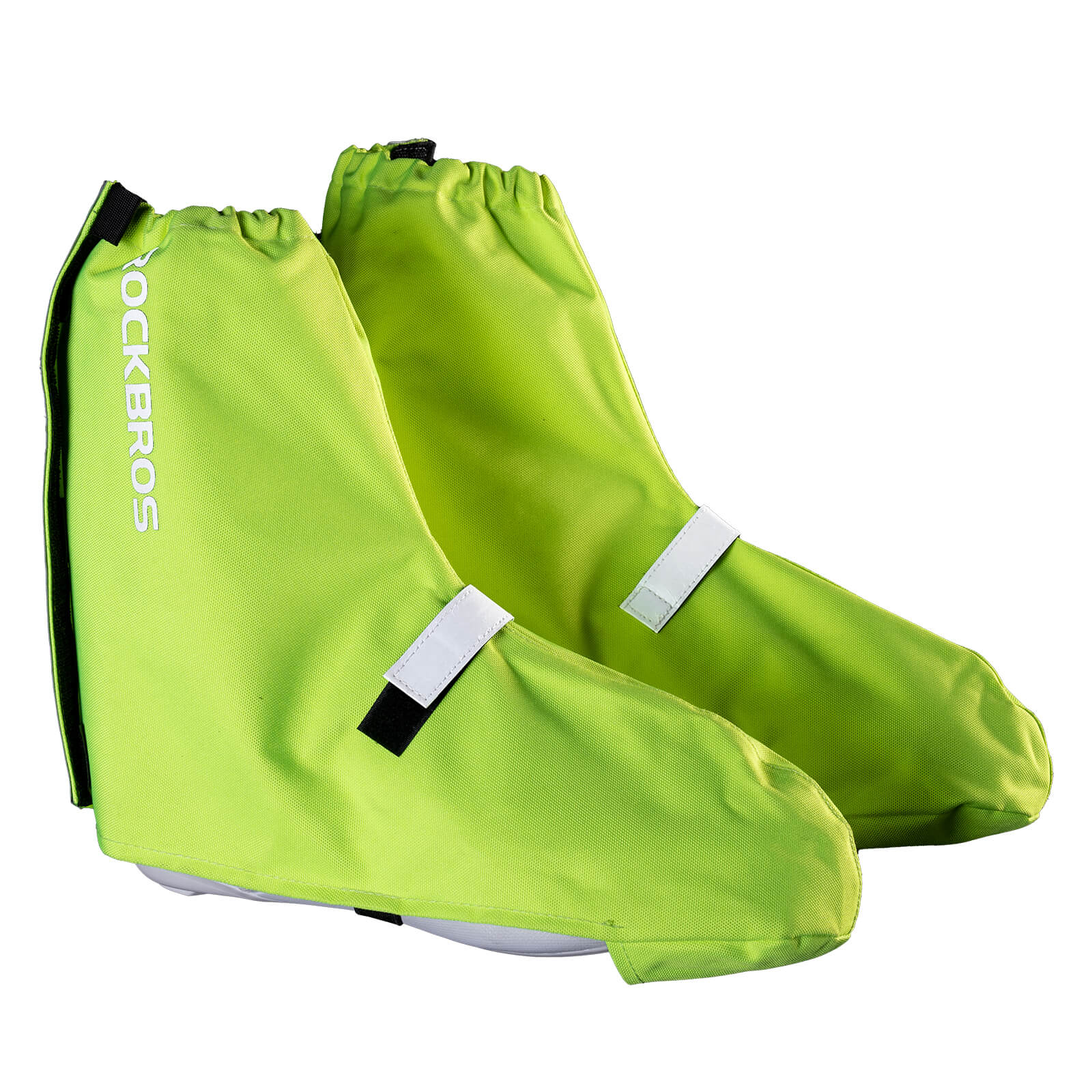 ROCKBROS Waterproof Windproof Cycling Overshoes Reflective Bike Shoe Covers #Color_Lemon Green