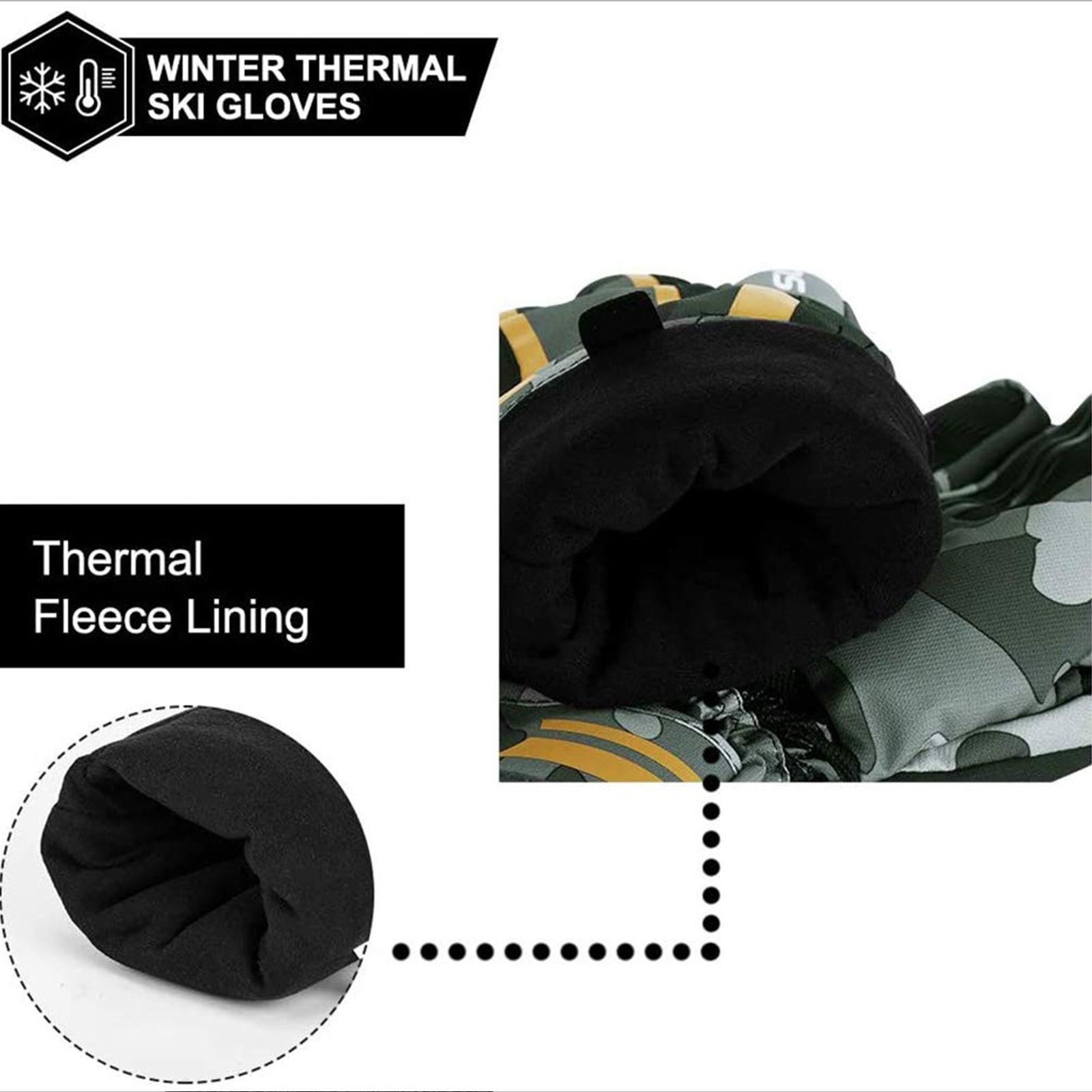 ROCKBROS Waterproof Winter Gloves Touchscreen Thermal Windproof Extra Warm